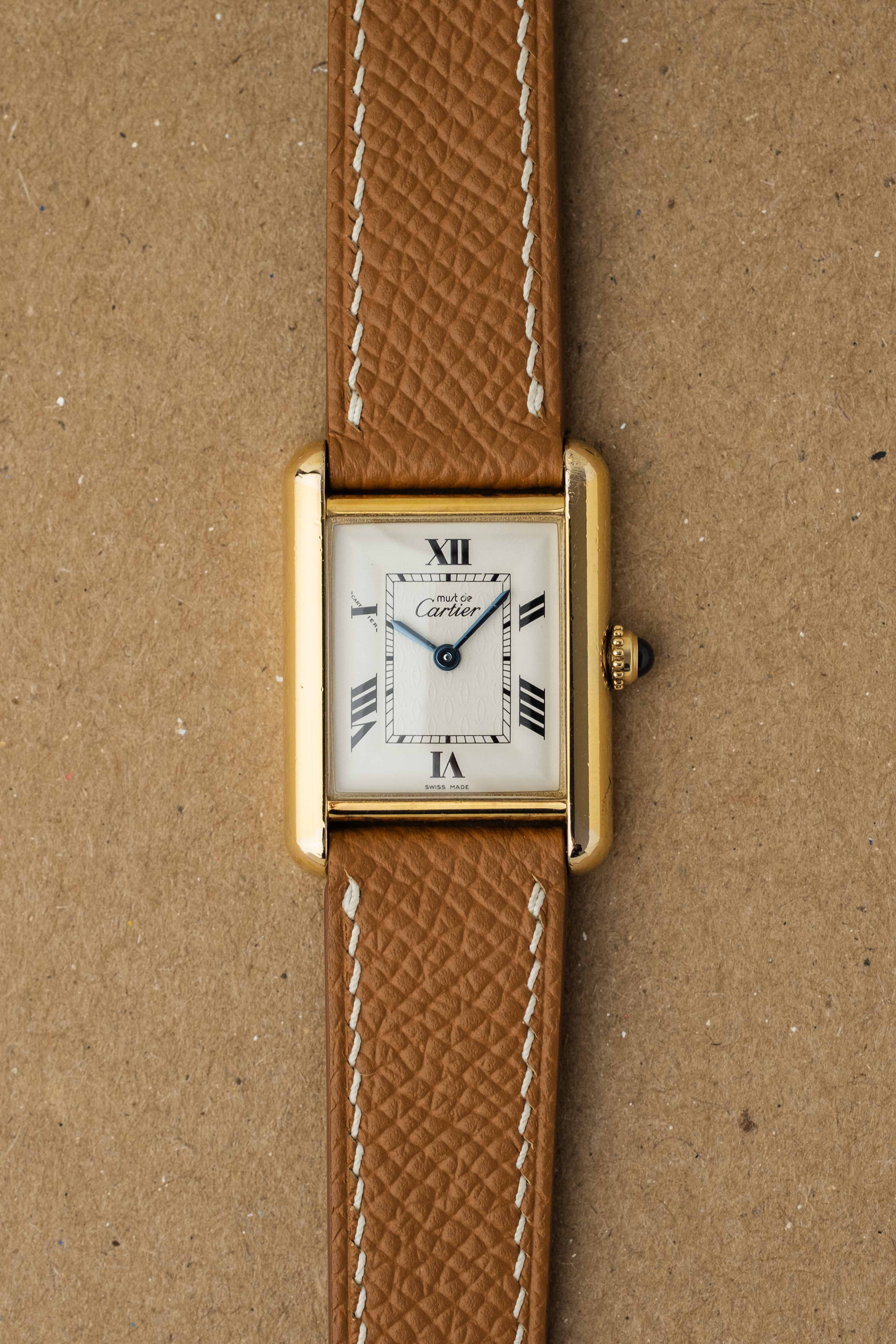 Cartier Must de Tank SM Ref. 2415 'White Motif' Dial 1990's