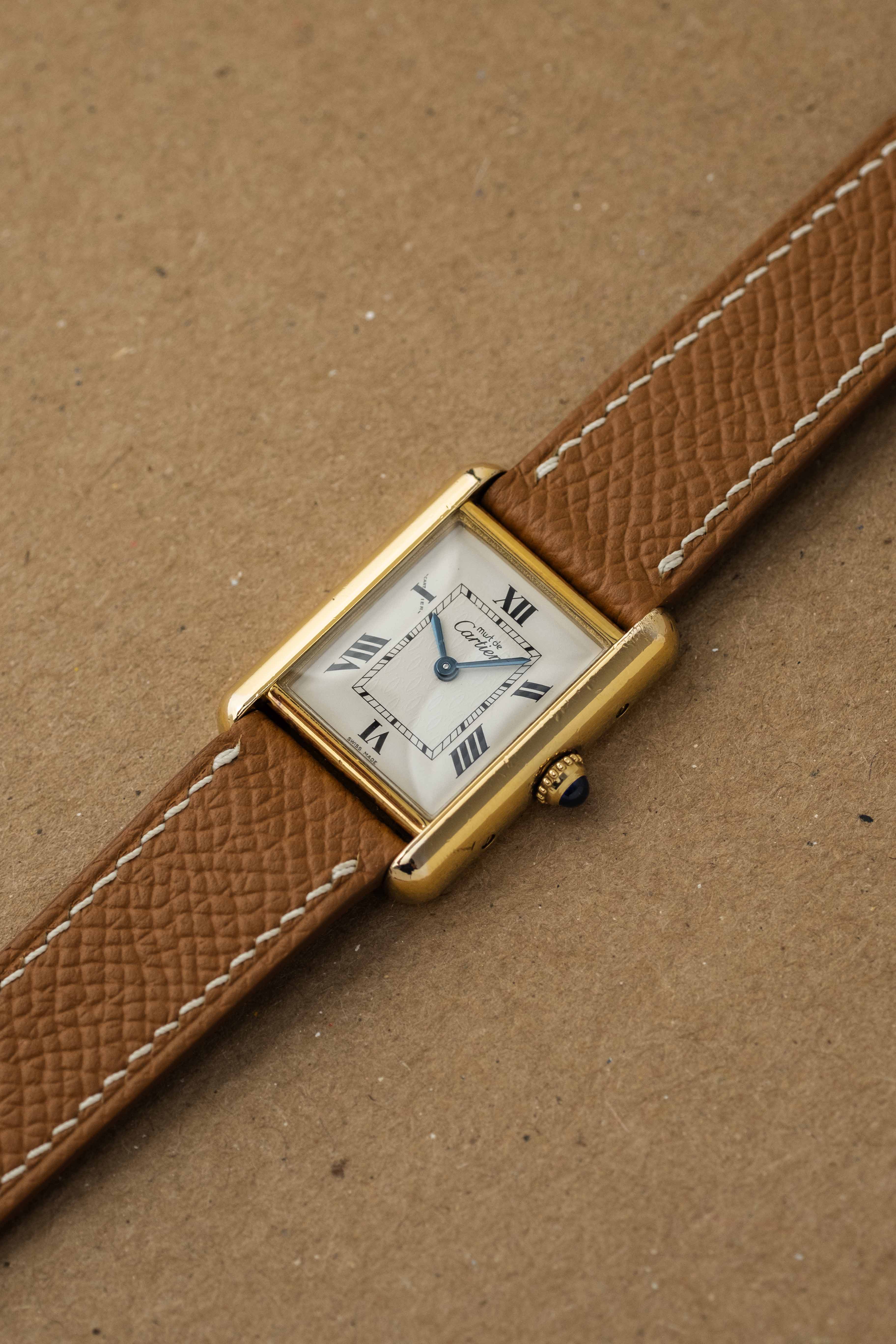 Cartier Must de Tank SM Ref. 2415 'White Motif' Dial 1990's