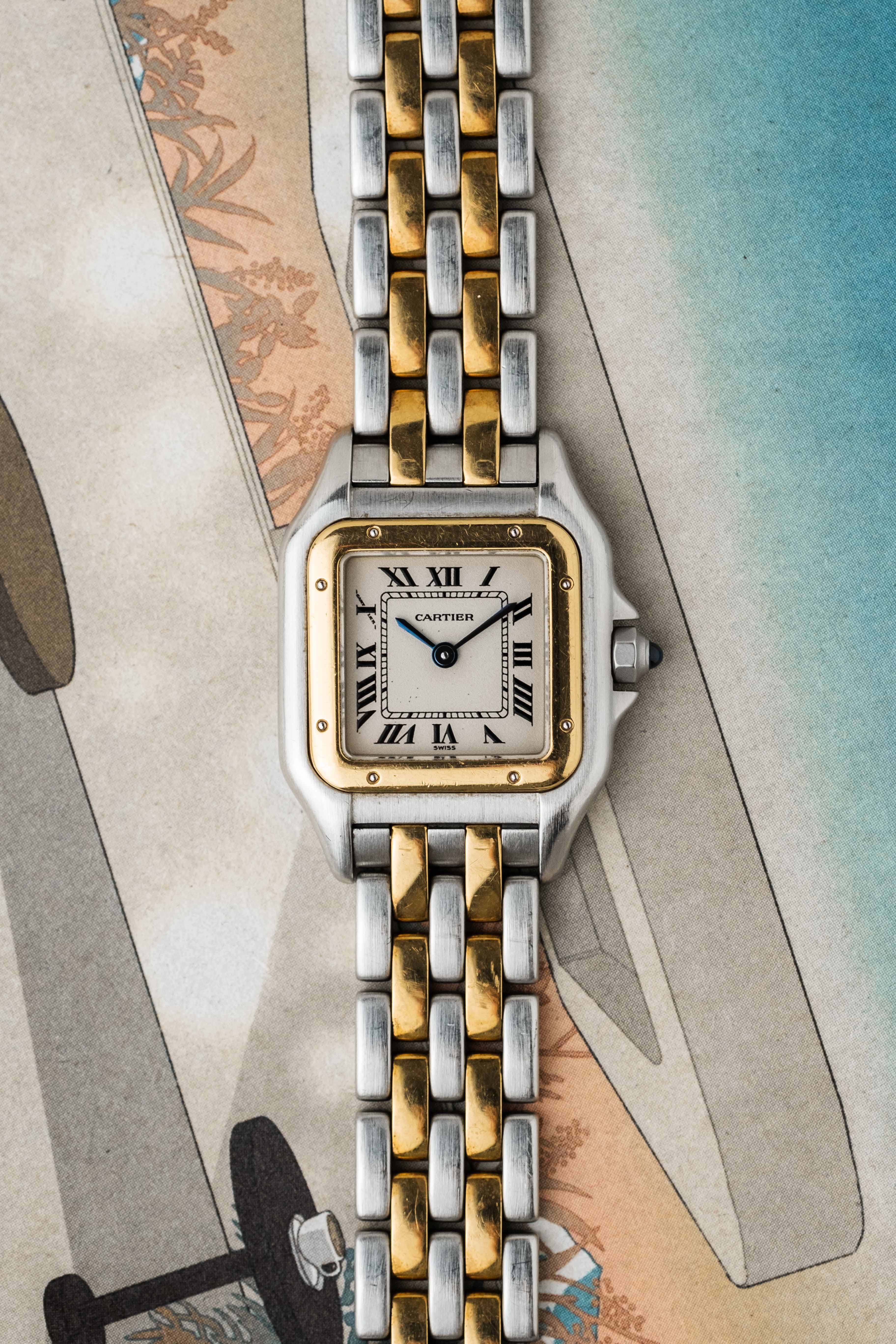 Cartier Panthere SM Two-Tone, Two Row Ref. 1120 1994 w/ Papers