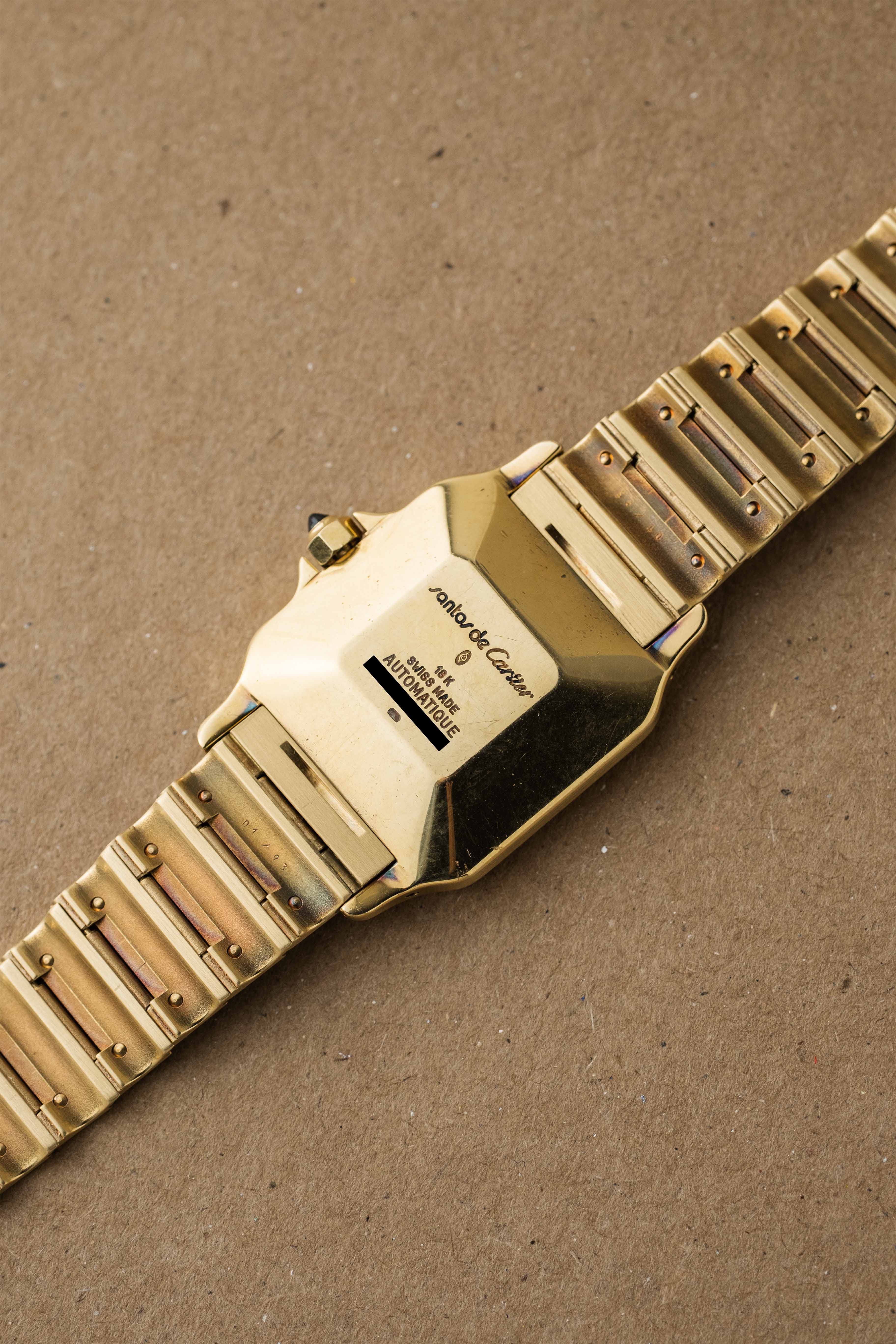 Cartier Santos Carrée Ref. 2960 'Or Massif' 1980s