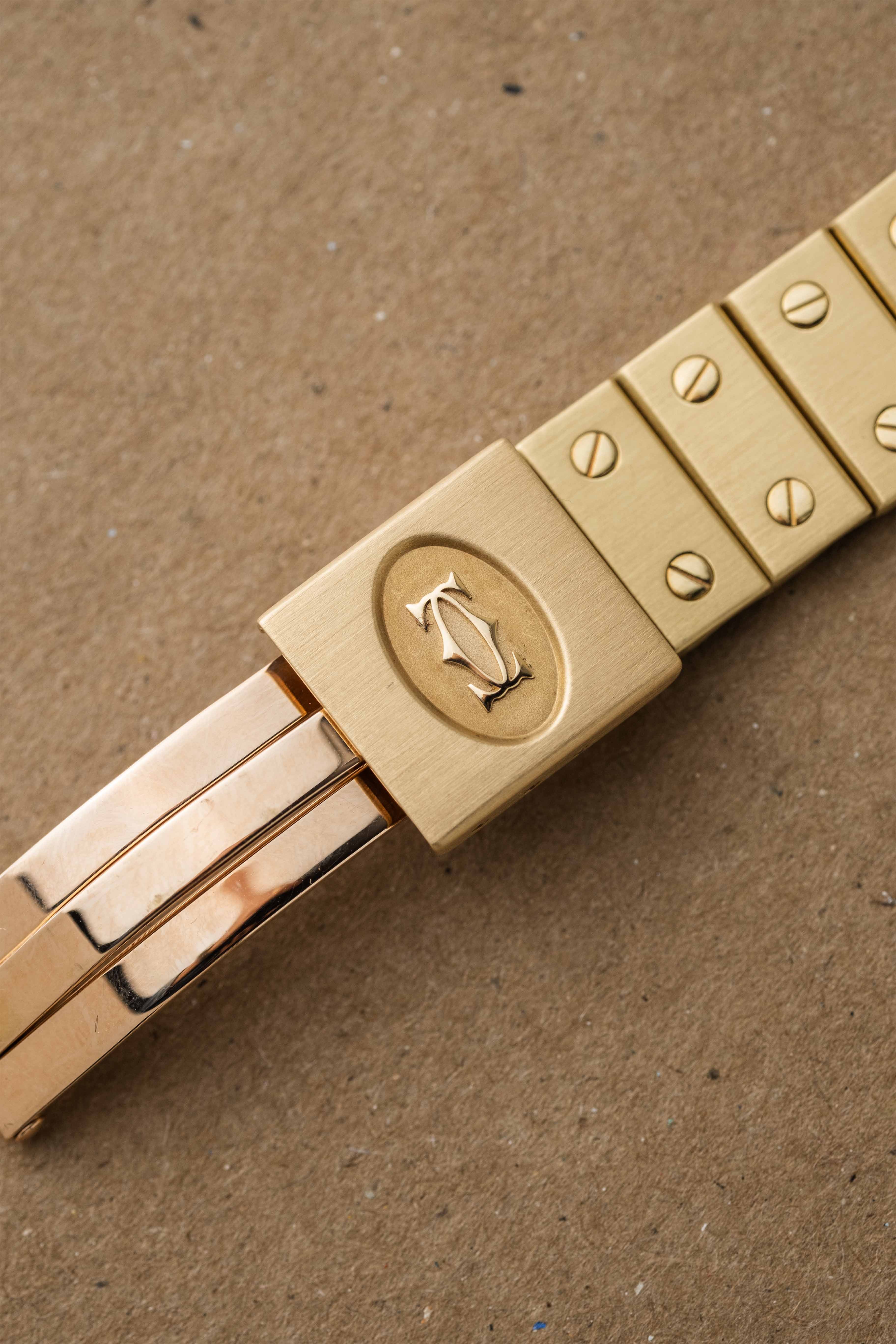Cartier Santos Carrée Ref. 2960 'Or Massif' 1980s
