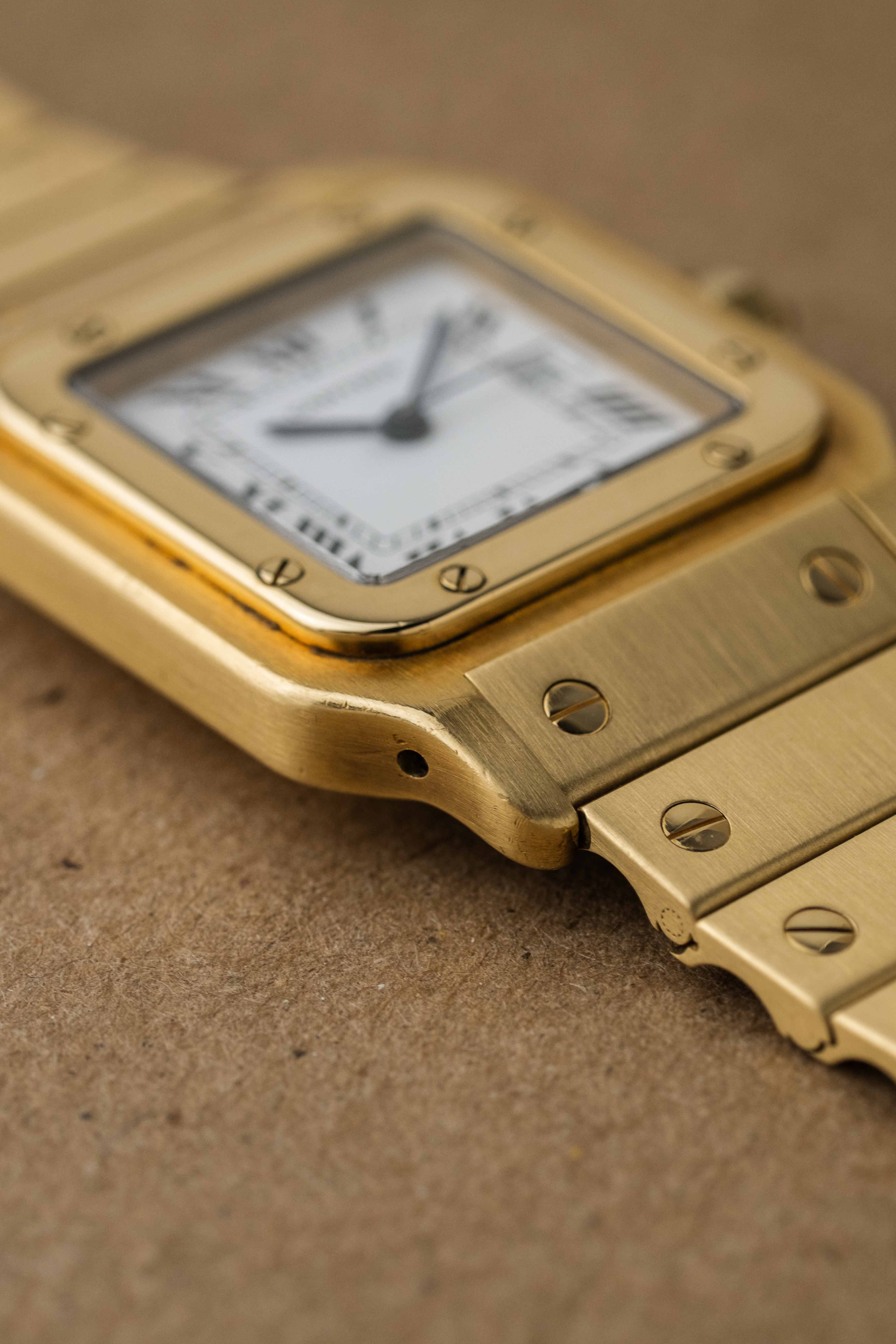 Cartier Santos Carrée Ref. 2960 'Or Massif' 1980s