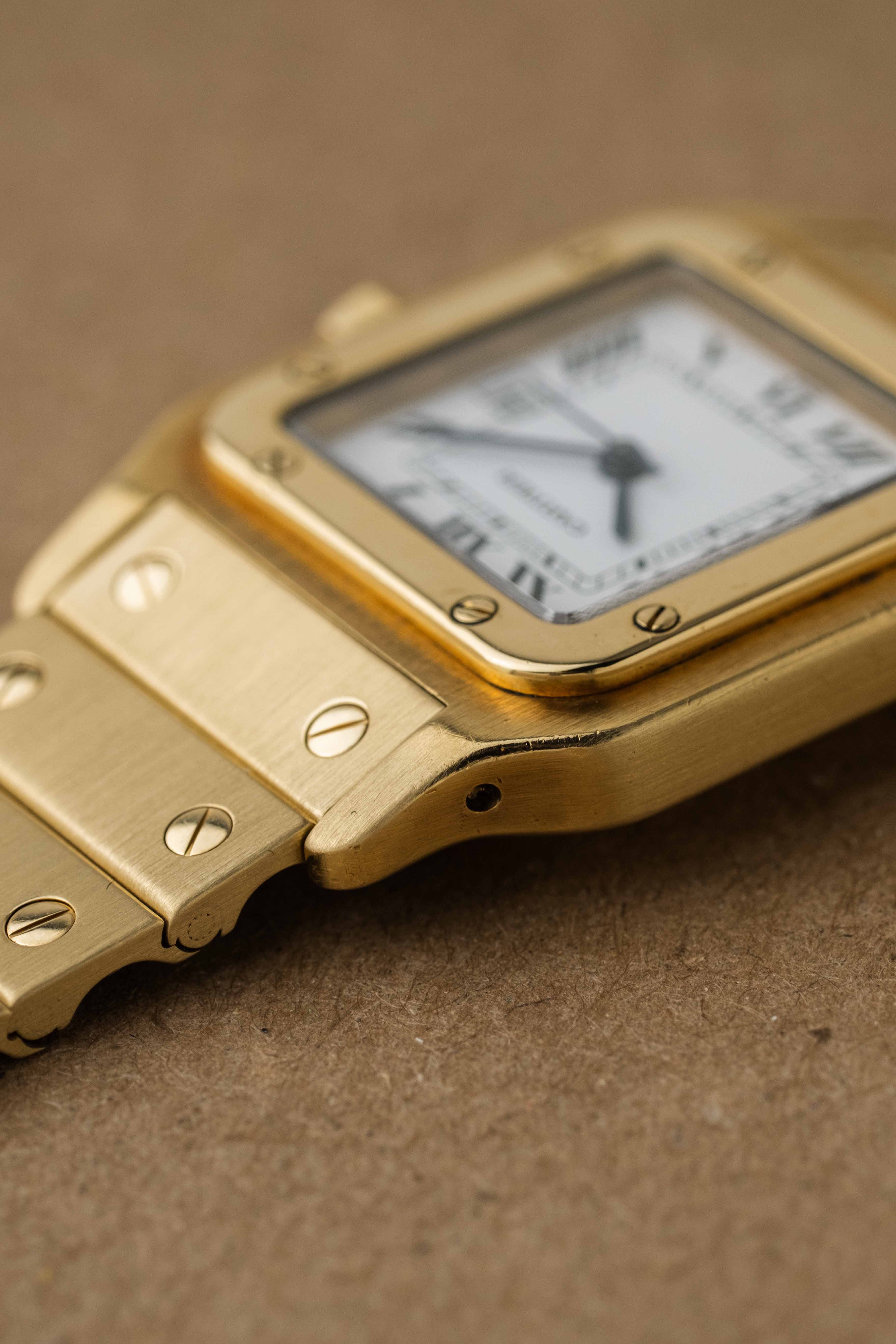 Cartier Santos Carrée Ref. 2960 'Or Massif' 1980s