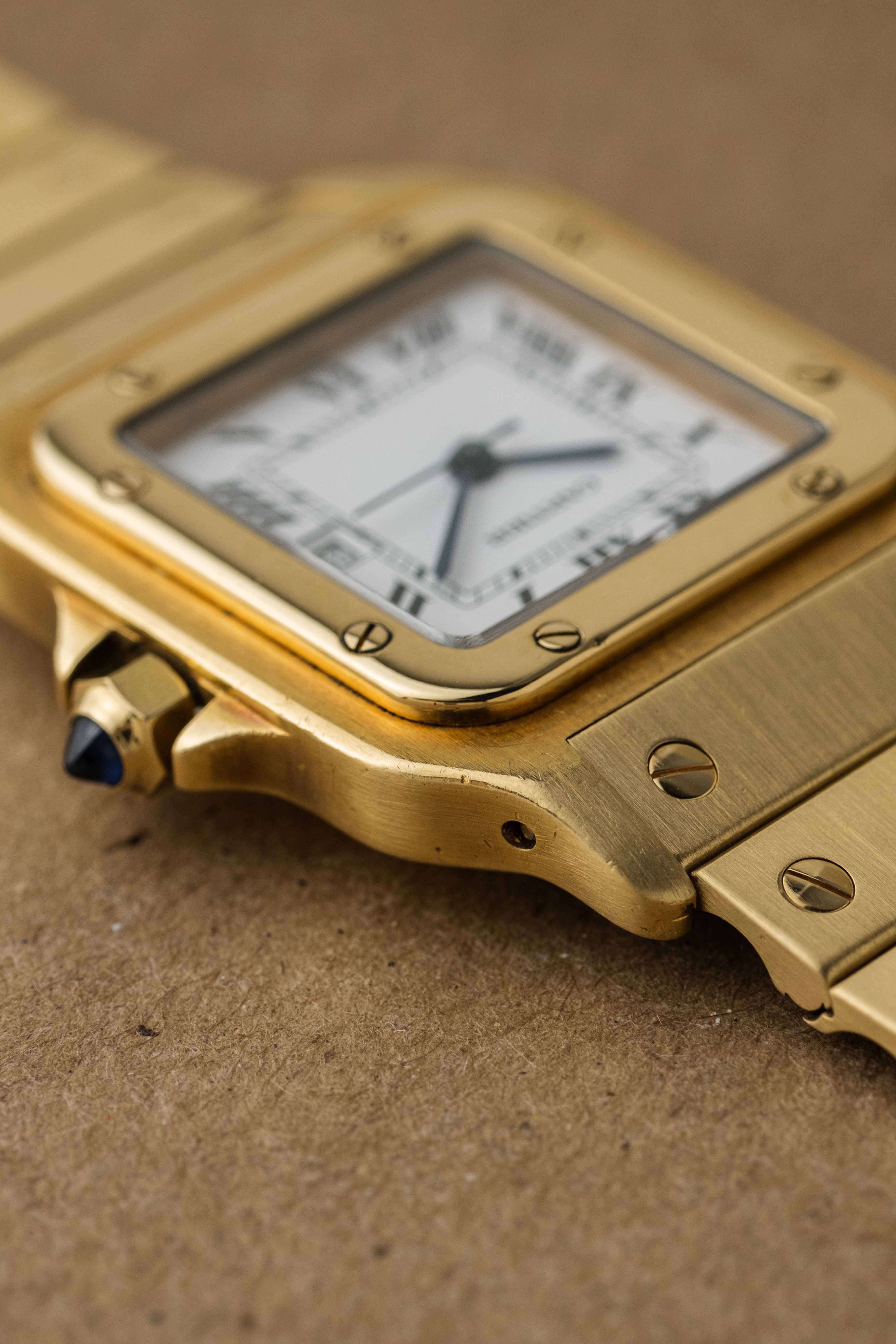Cartier Santos Carrée Ref. 2960 'Or Massif' 1980s