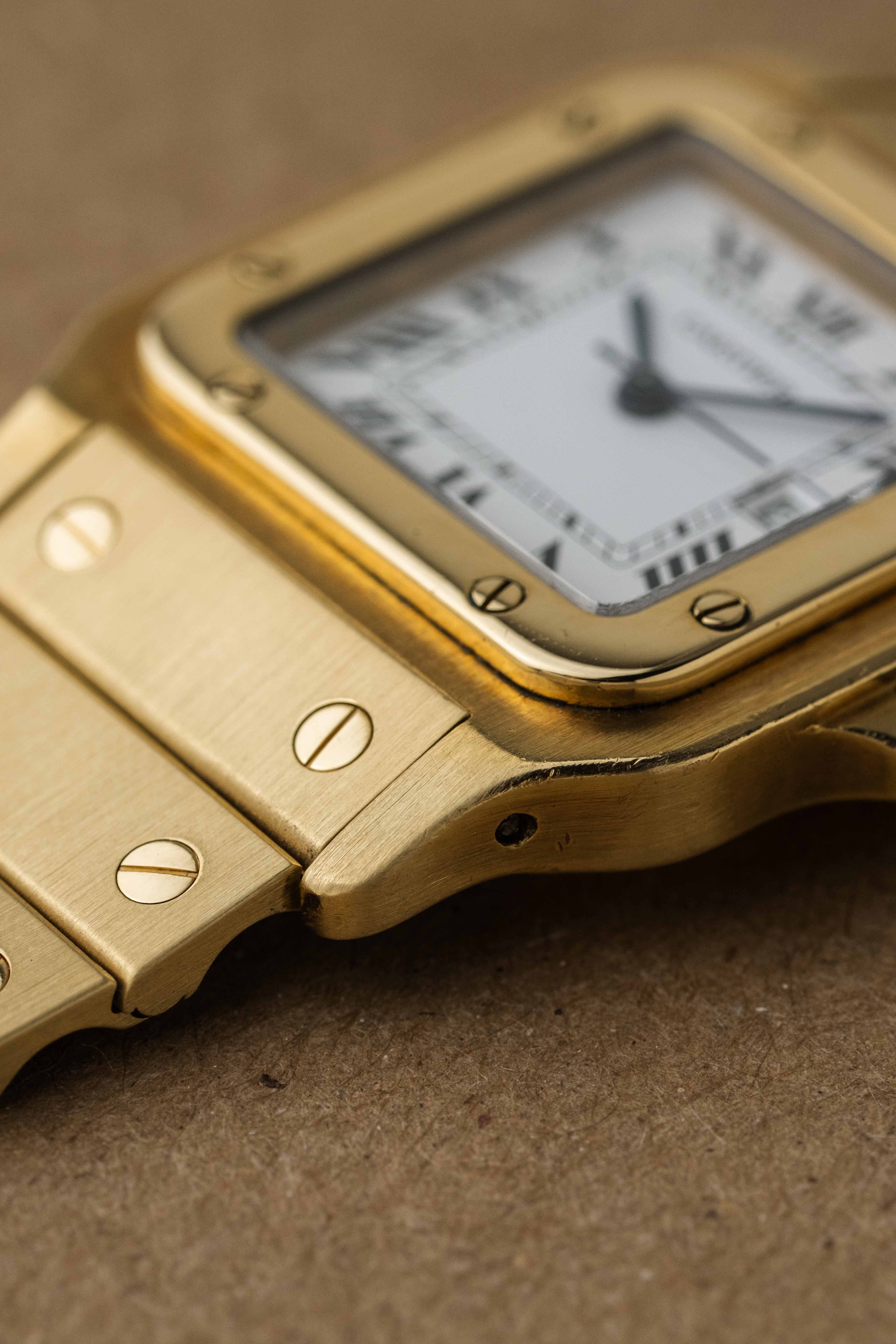 Cartier Santos Carrée Ref. 2960 'Or Massif' 1980s