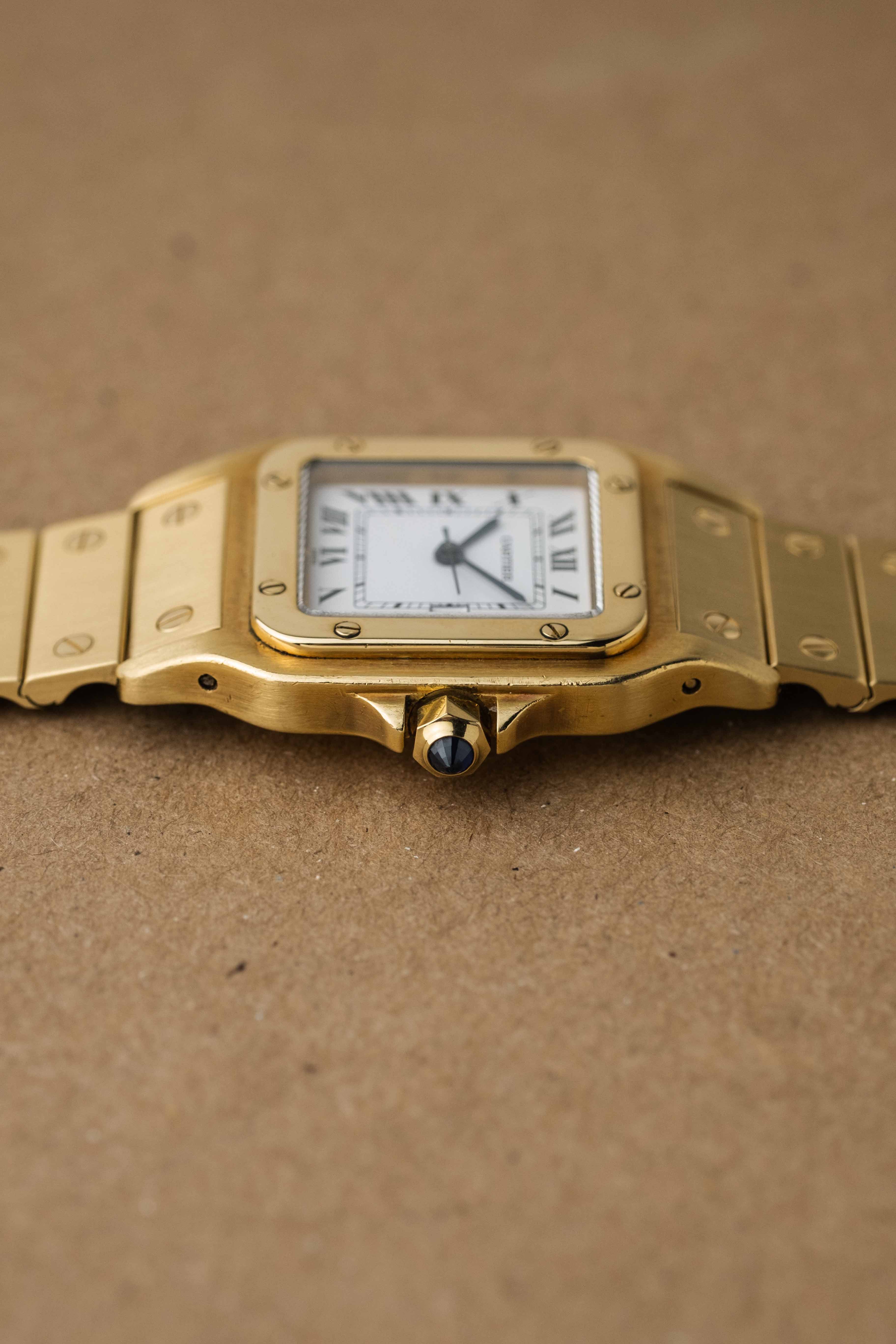 Cartier Santos Carrée Ref. 2960 'Or Massif' 1980s