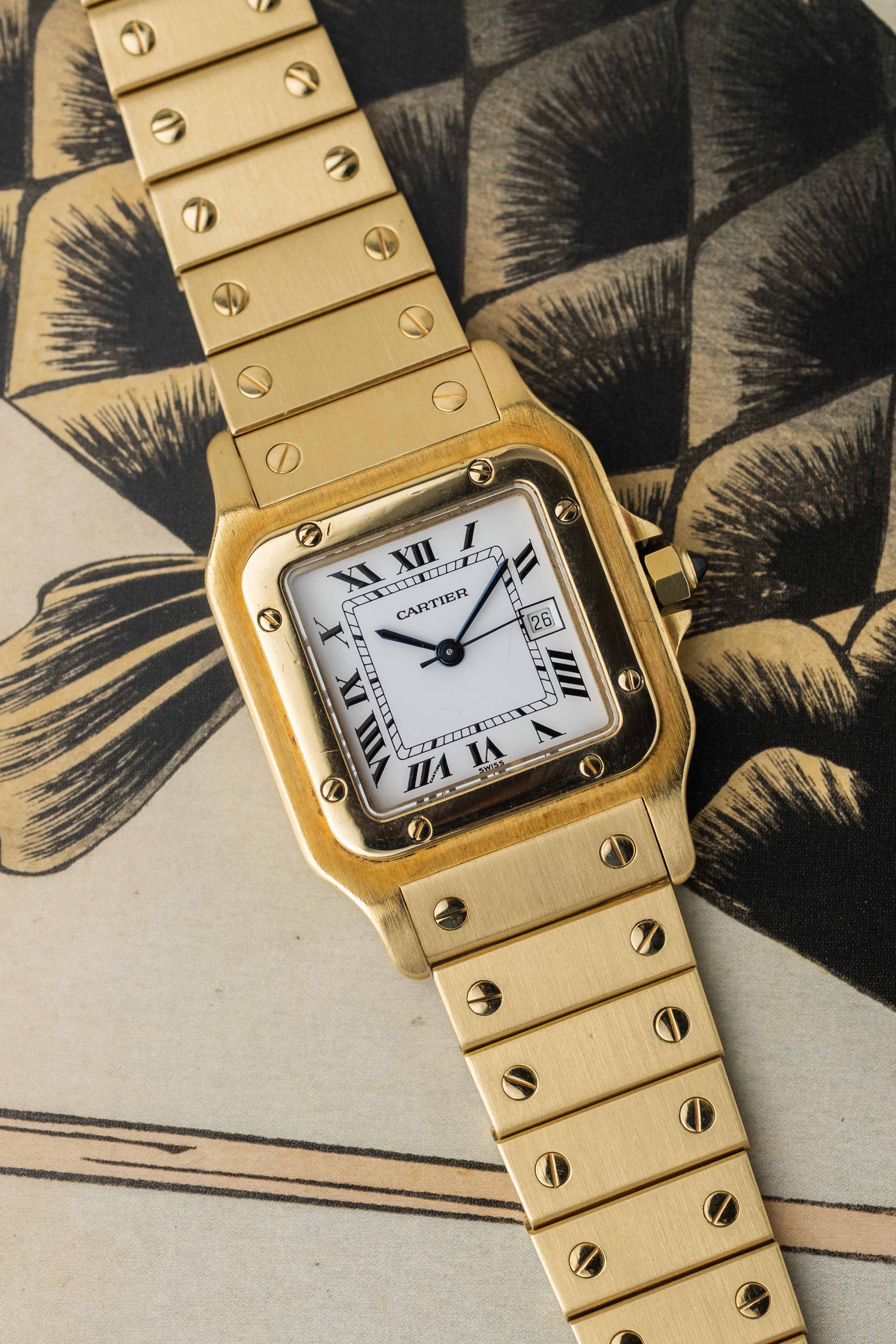 Cartier Santos Carrée Ref. 2960 'Or Massif' 1980s