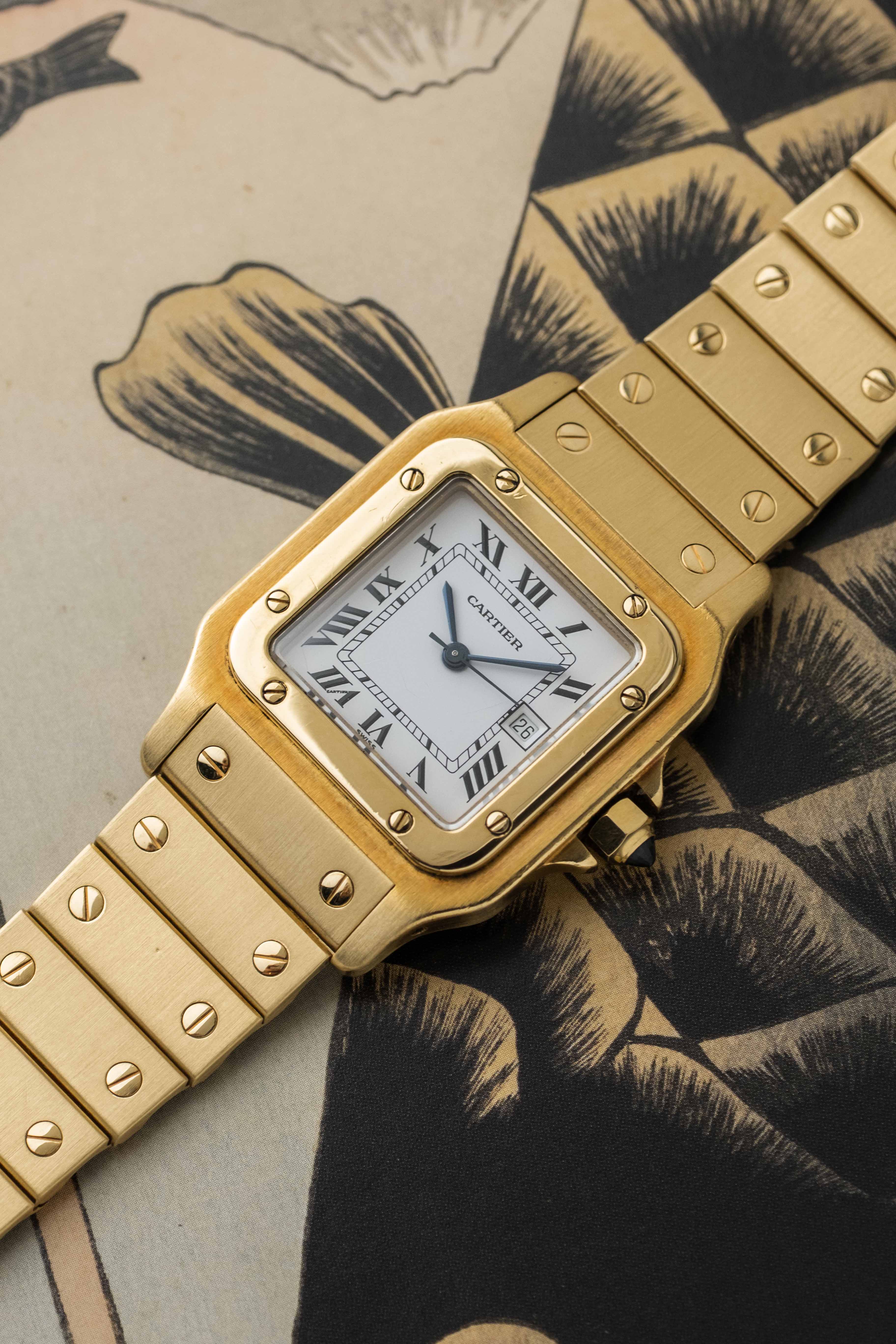 Cartier Santos Carrée Ref. 2960 'Or Massif' 1980s