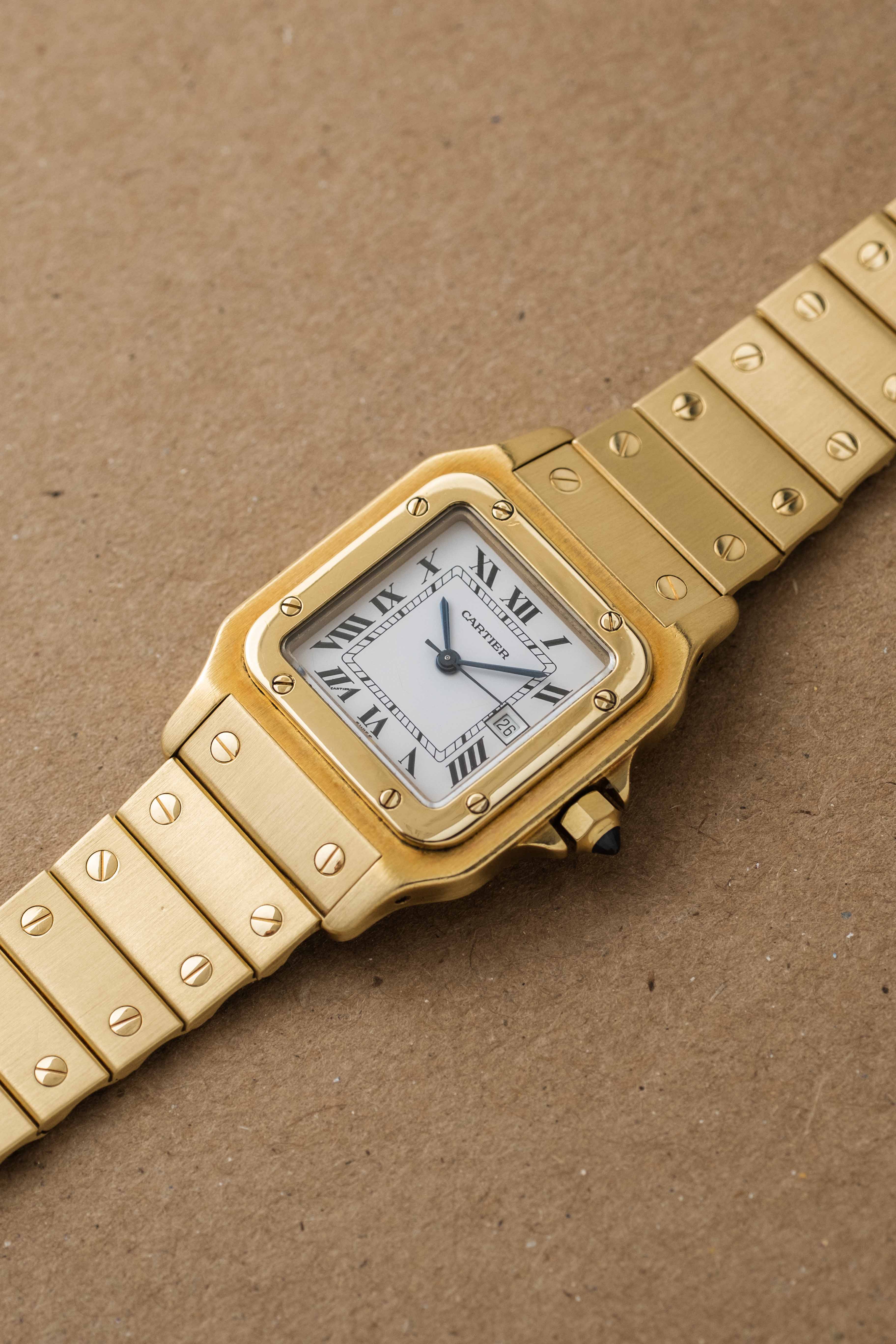 Cartier Santos Carrée Ref. 2960 'Or Massif' 1980s