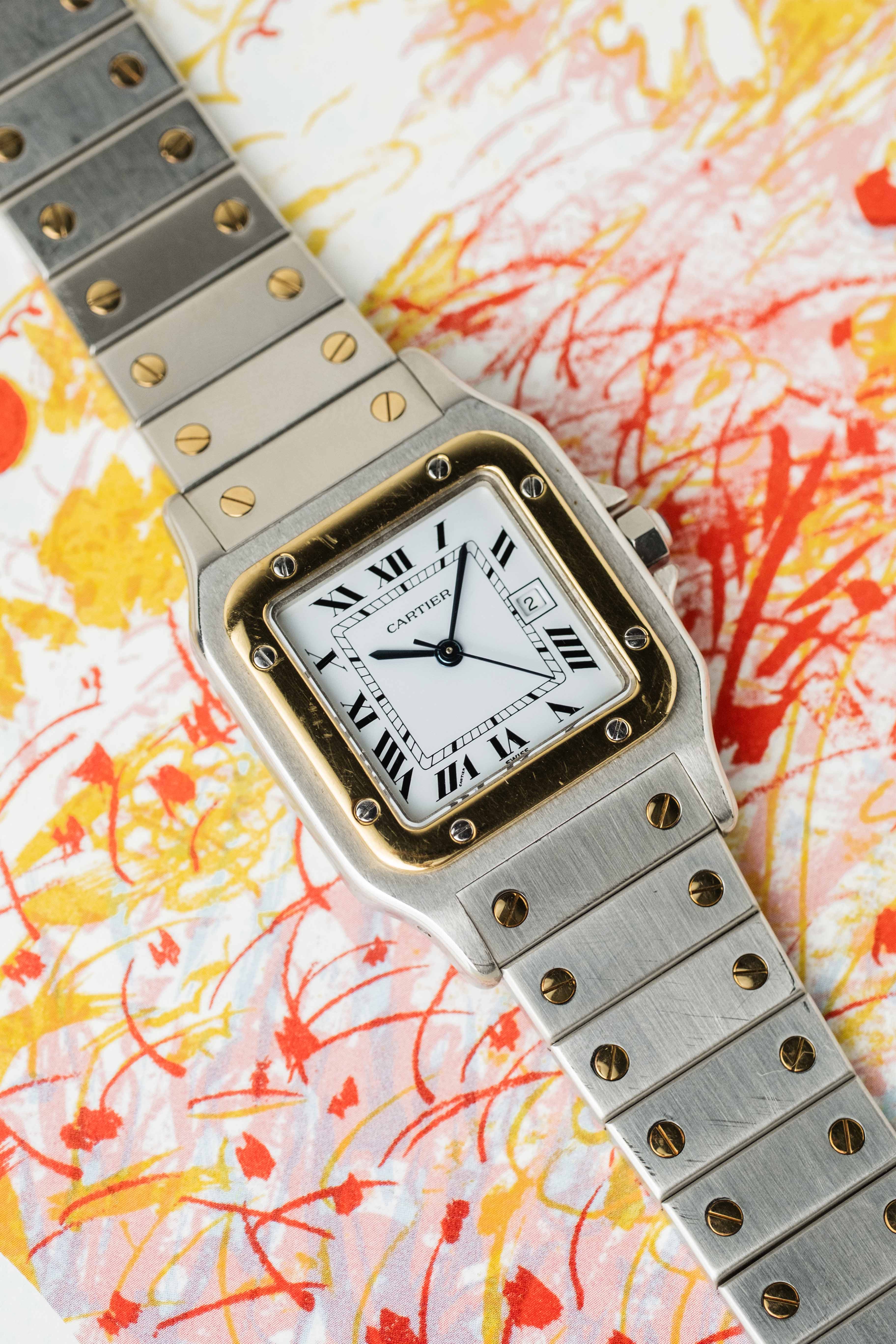 Cartier Santos Carrée Ref. 2961 1980's w/ Box & Booklets