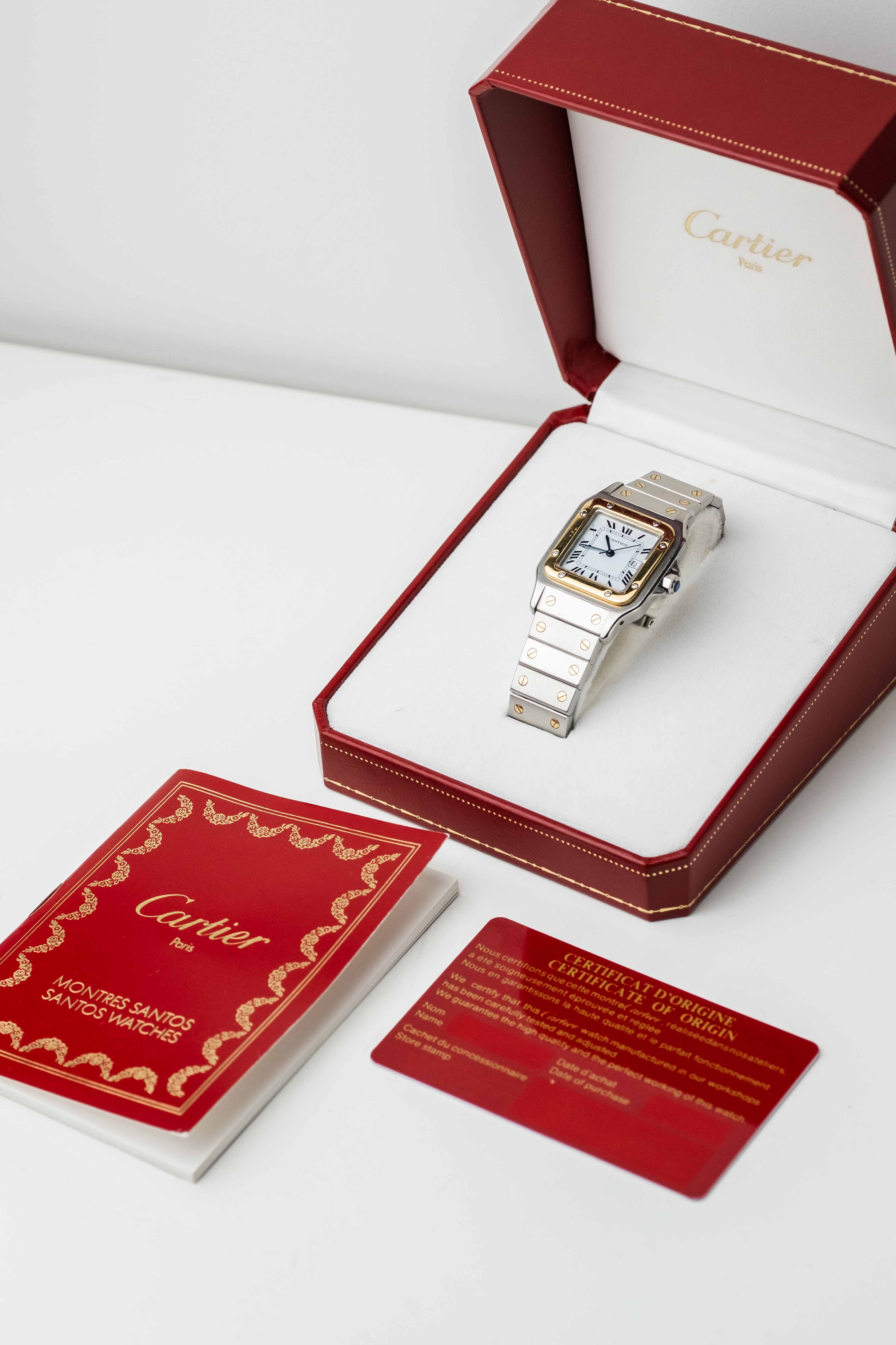 Cartier Santos Carrée Ref. 2961 1980's w/ Box & Booklets