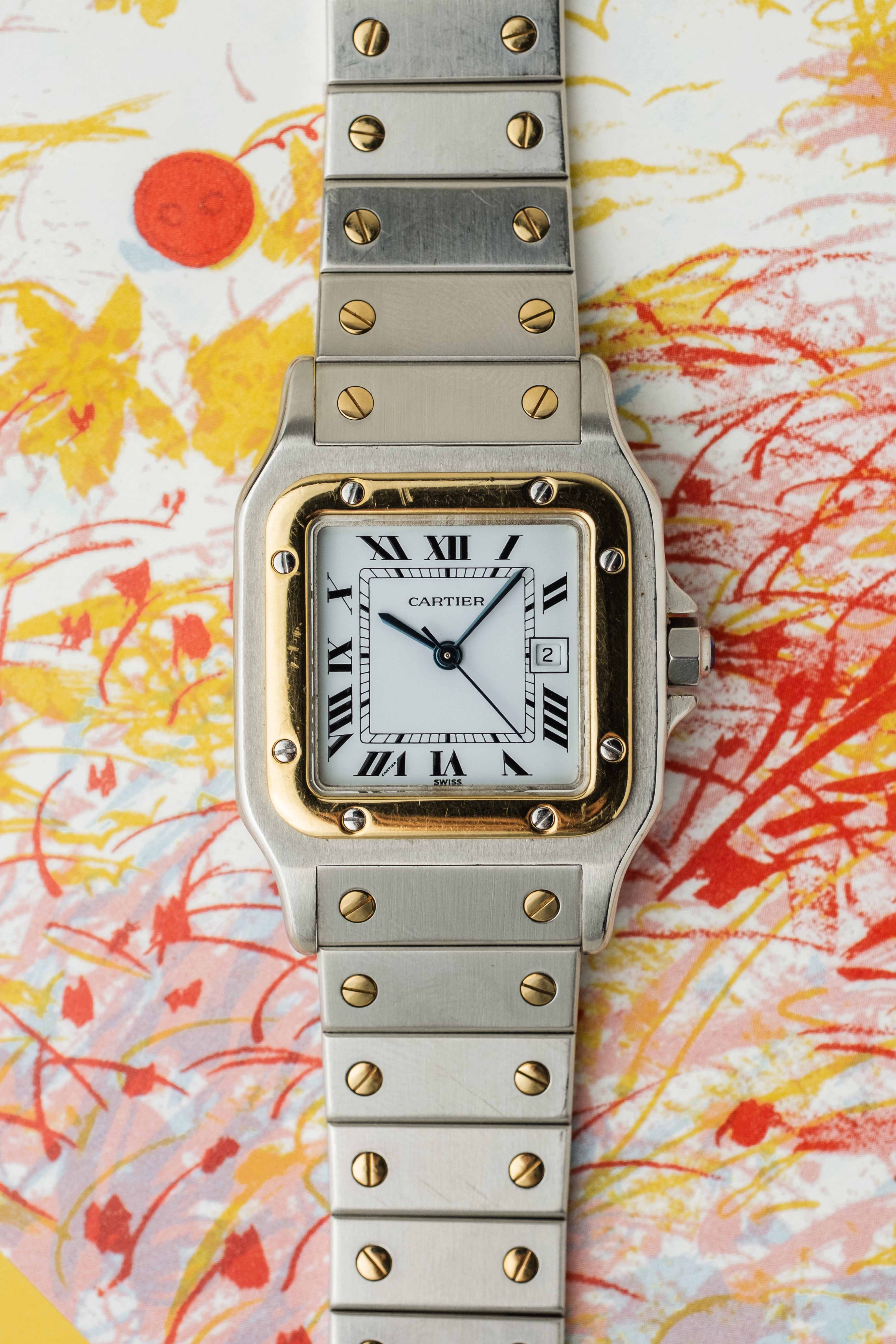 Cartier Santos Carrée Ref. 2961 1980's w/ Box & Booklets