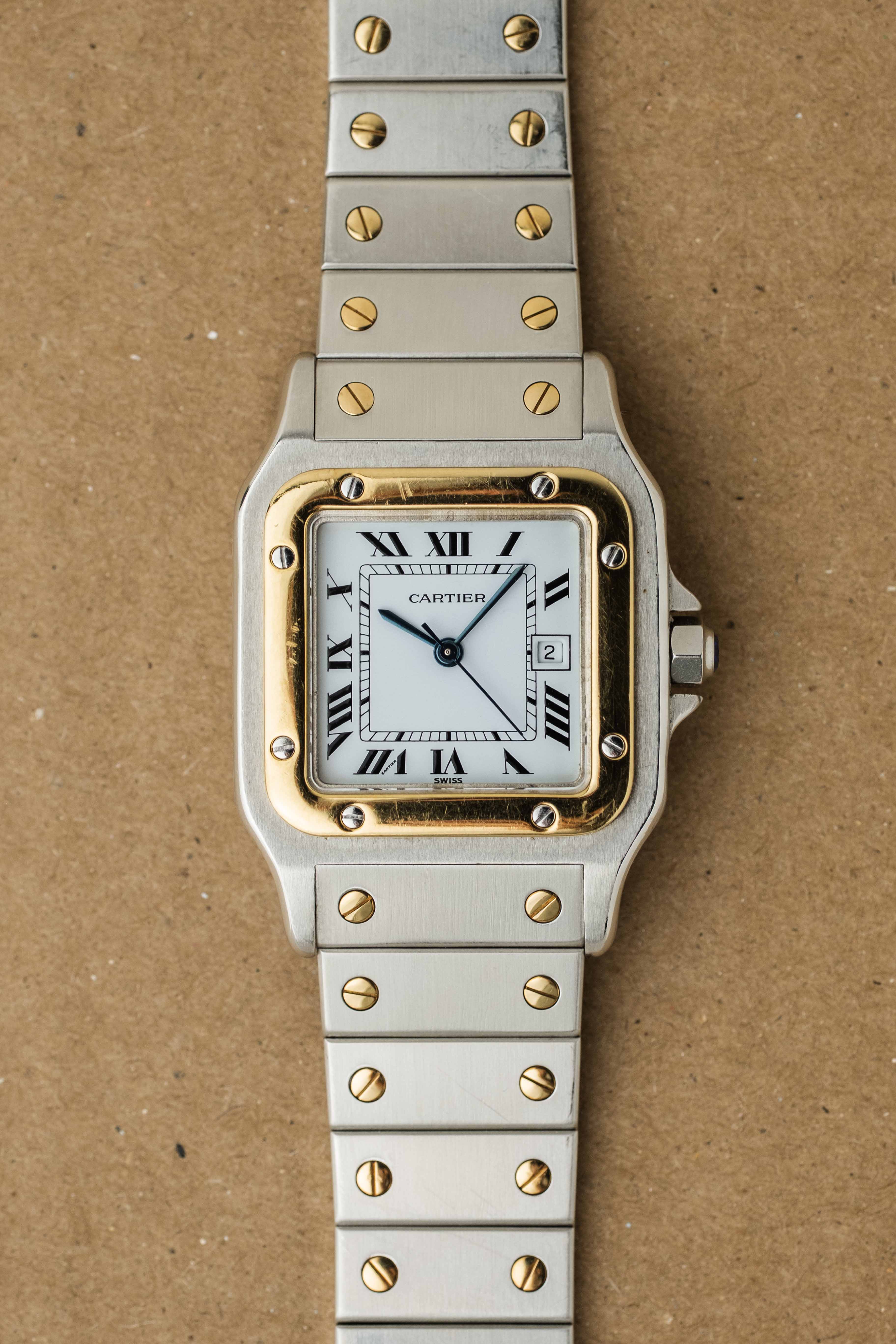 Cartier Santos Carrée Ref. 2961 1980's w/ Box & Booklets