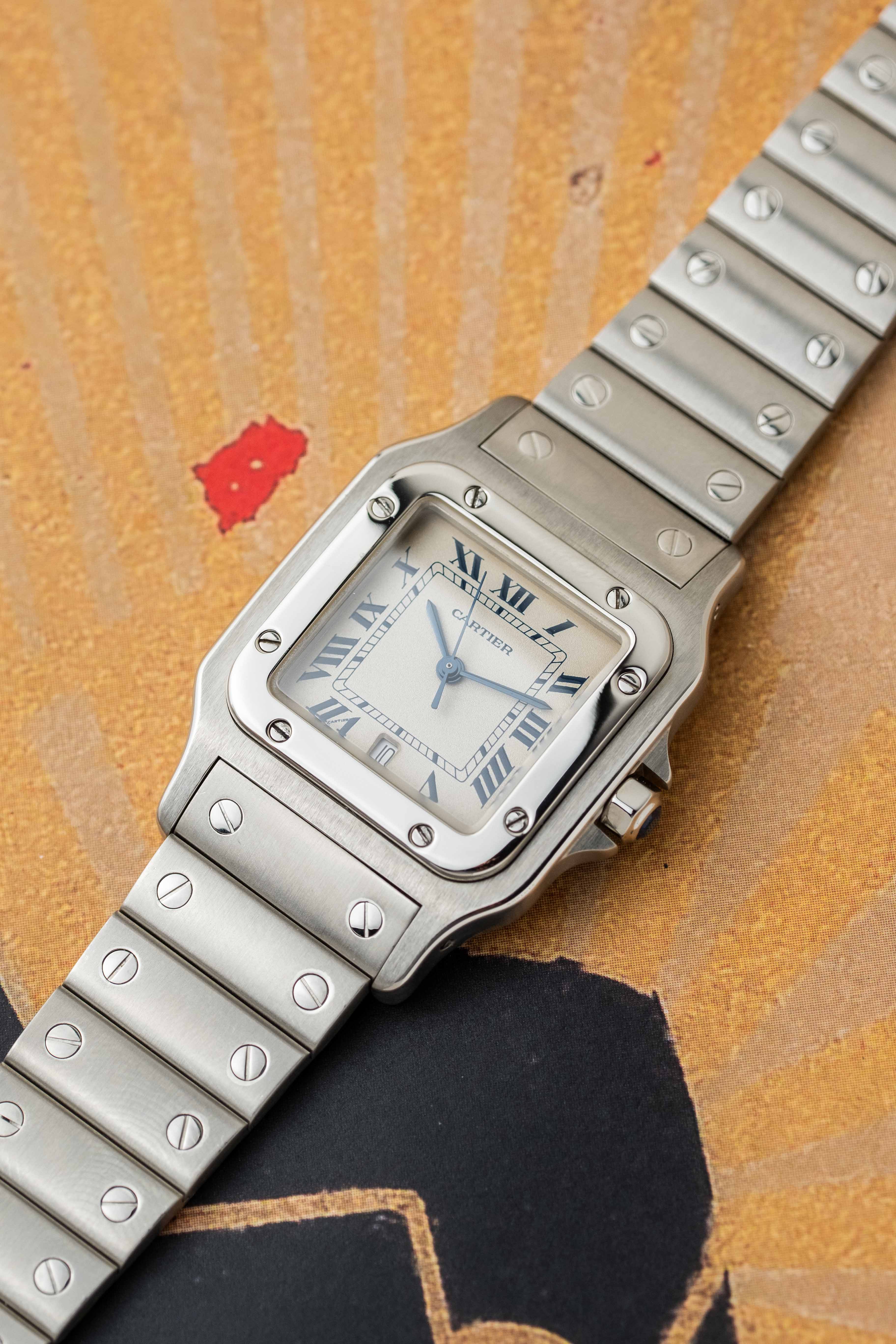 Cartier Santos Galbee Ref. 1564 'Blue Roman' Dial 1997 w/ Papers