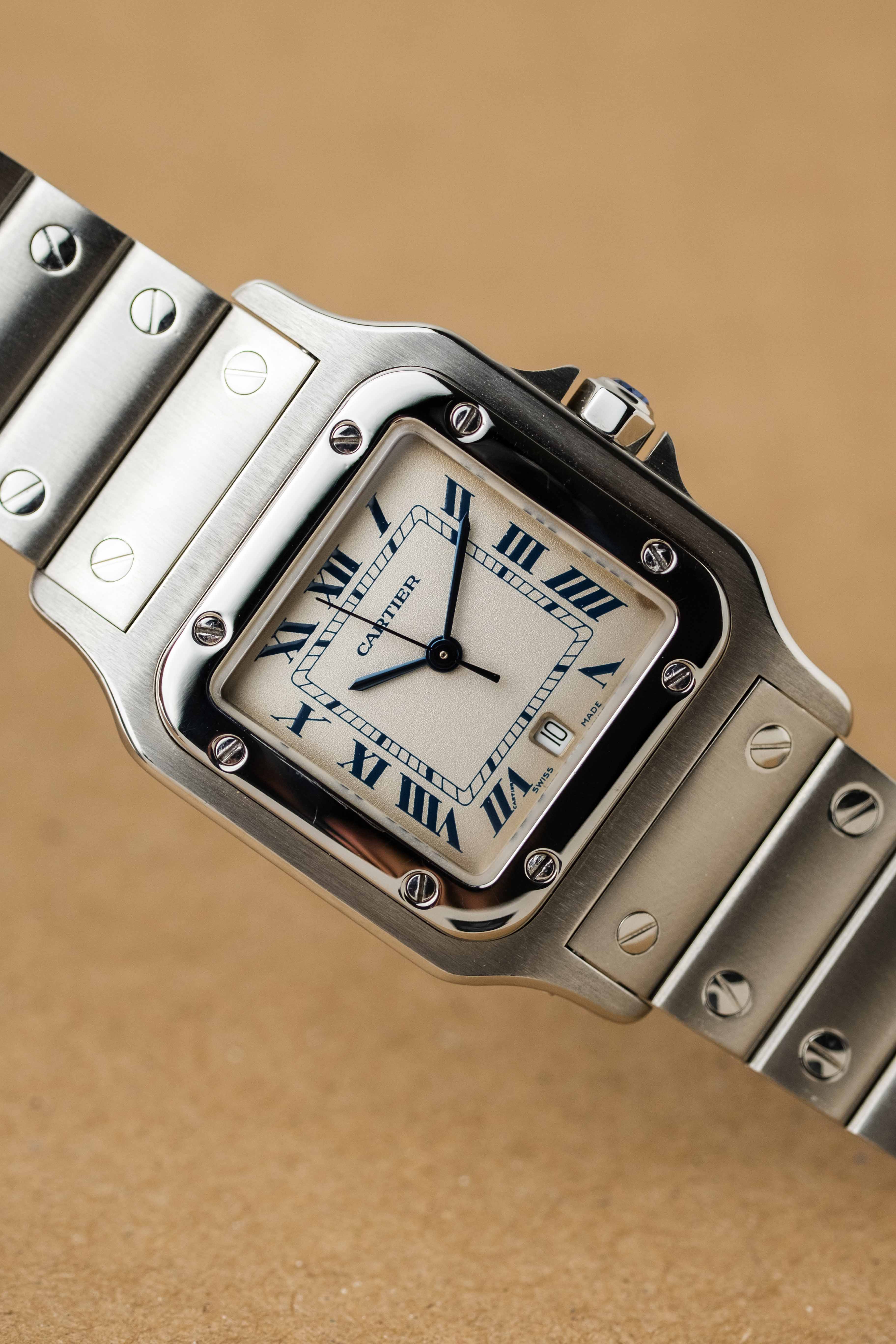 Cartier Santos Galbee Ref. 1564 'Blue Roman' Dial 1997 w/ Papers