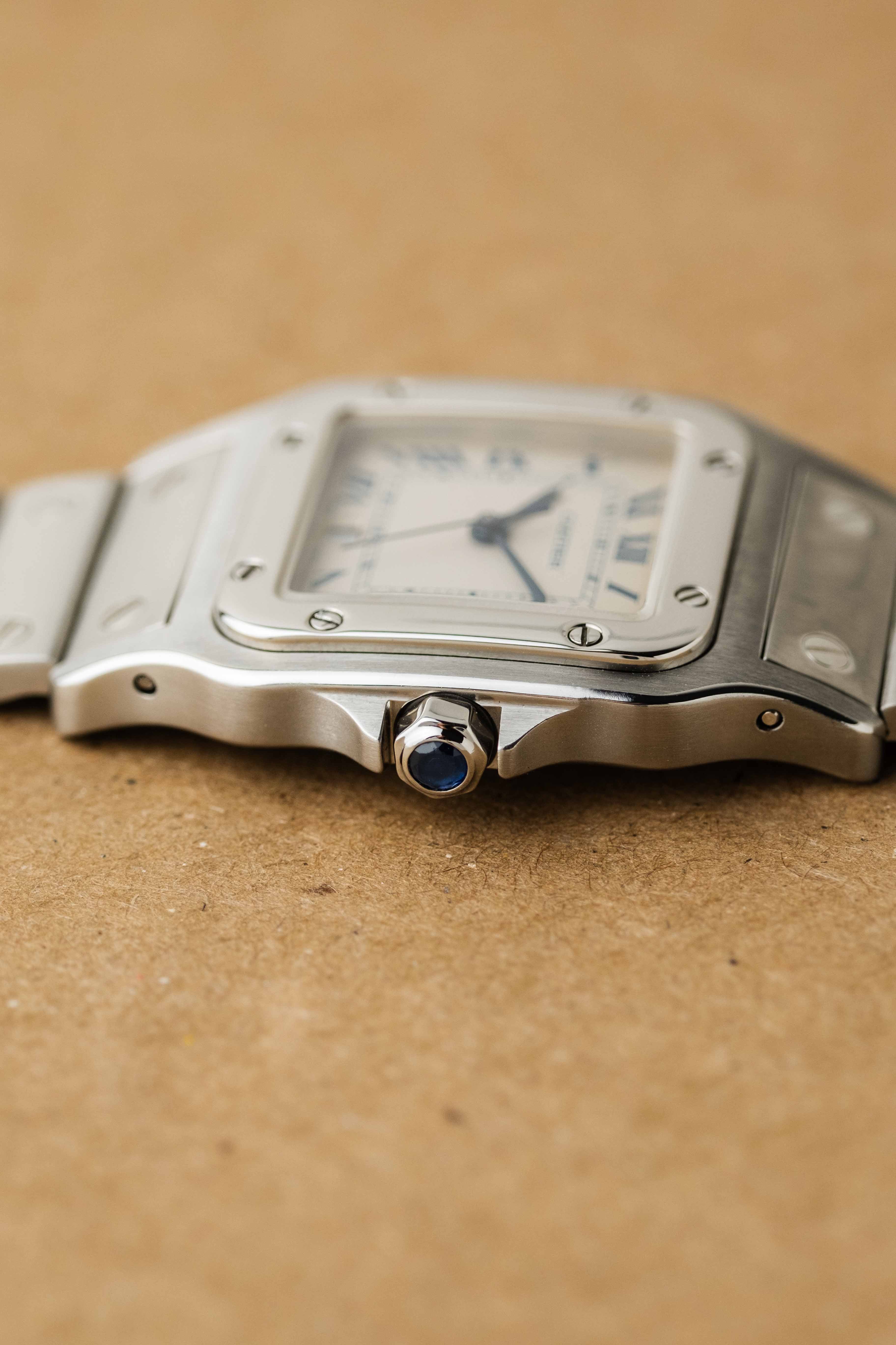 Cartier Santos Galbee Ref. 1564 'Blue Roman' Dial 1997 w/ Papers
