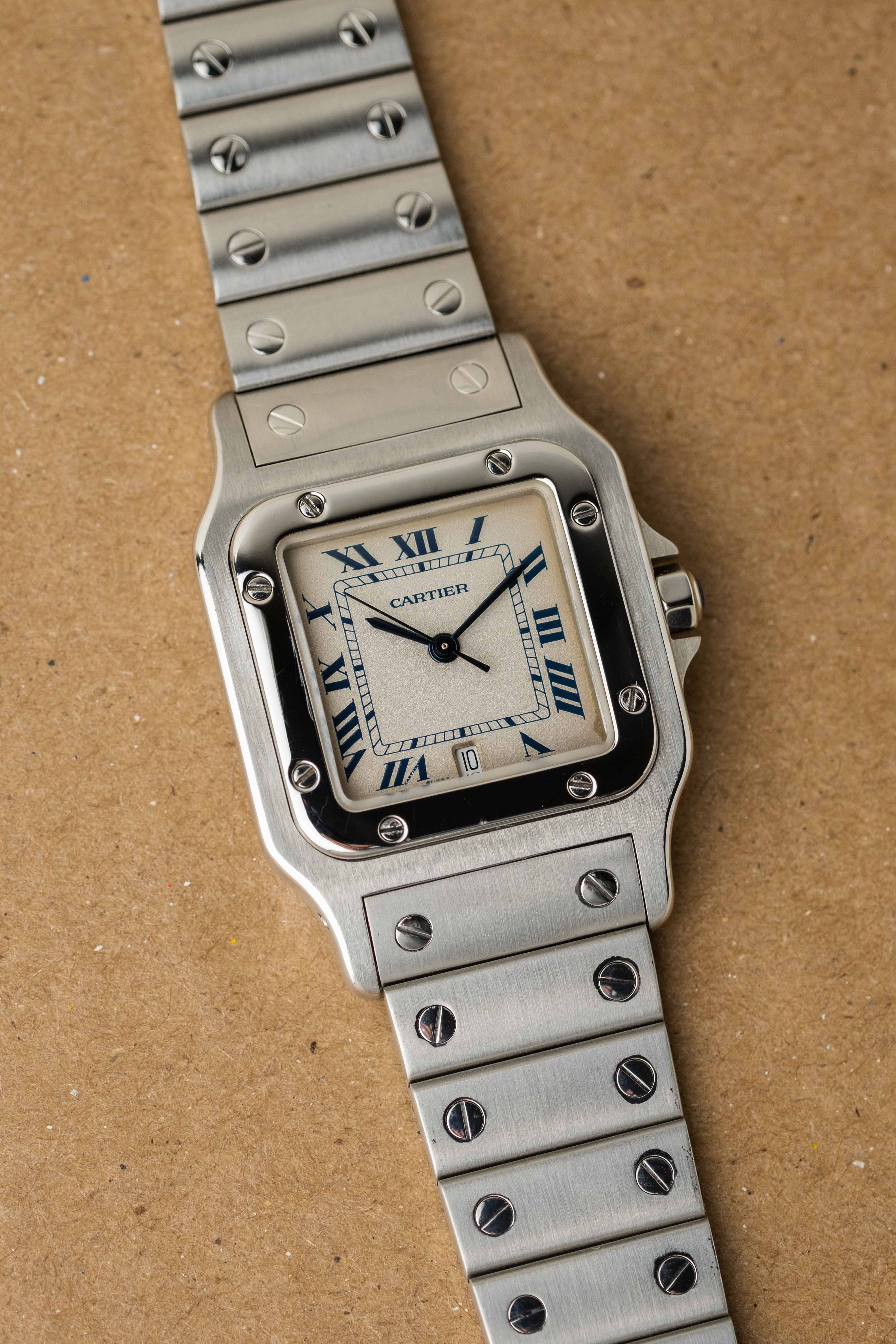 Cartier Santos Galbee Ref. 1564 'Blue Roman' Dial 1997 w/ Papers