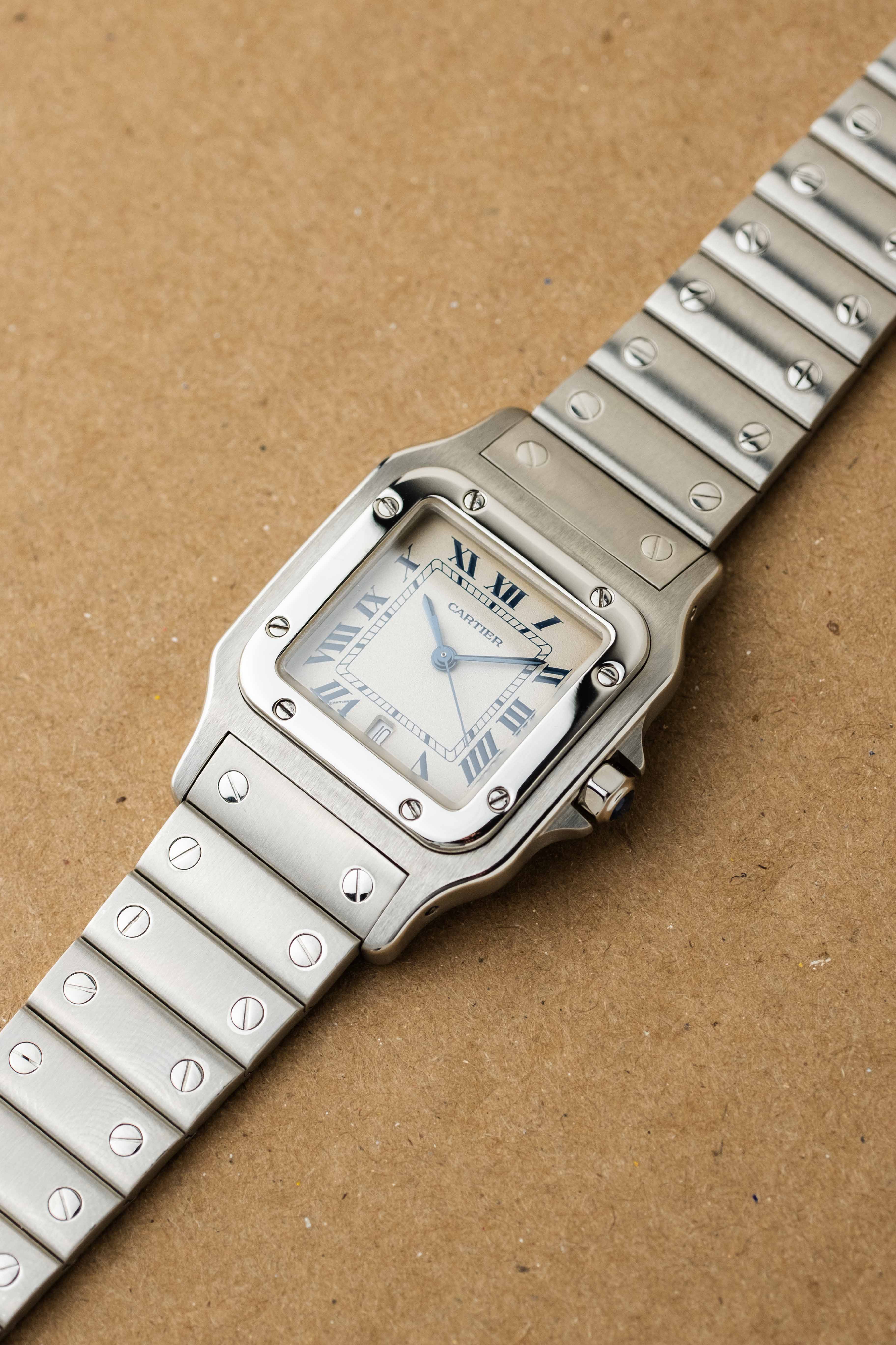 Cartier Santos Galbee Ref. 1564 'Blue Roman' Dial 1997 w/ Papers