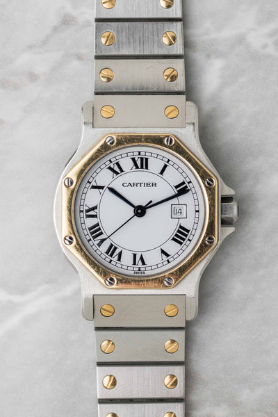 Cartier Santos Octagon Ref. 2966 1990 s Vintage Pre Owned