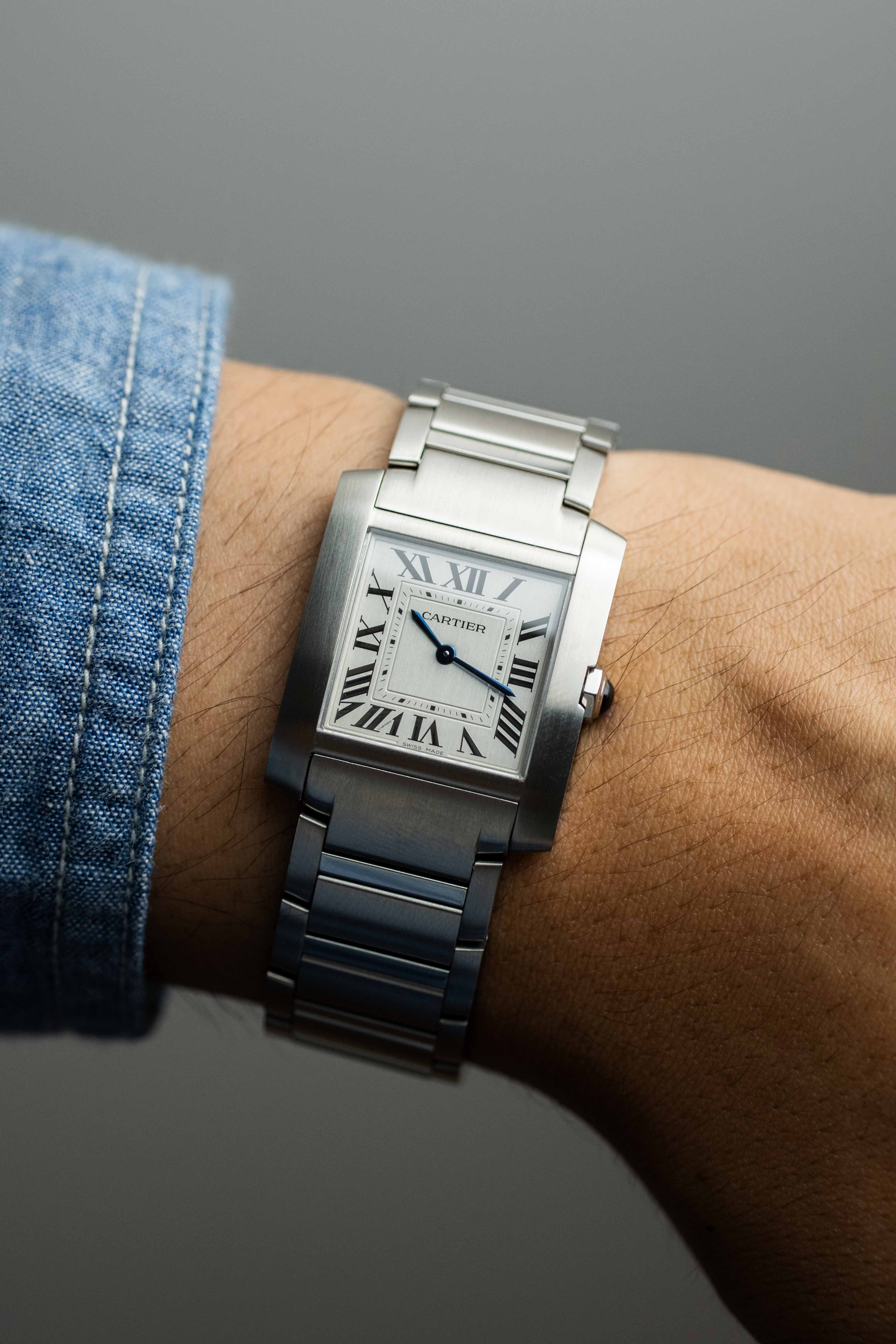 Cartier Tank Française Ref. WSTA0074 'Steel' Dial 2025 w/ Box & Papers