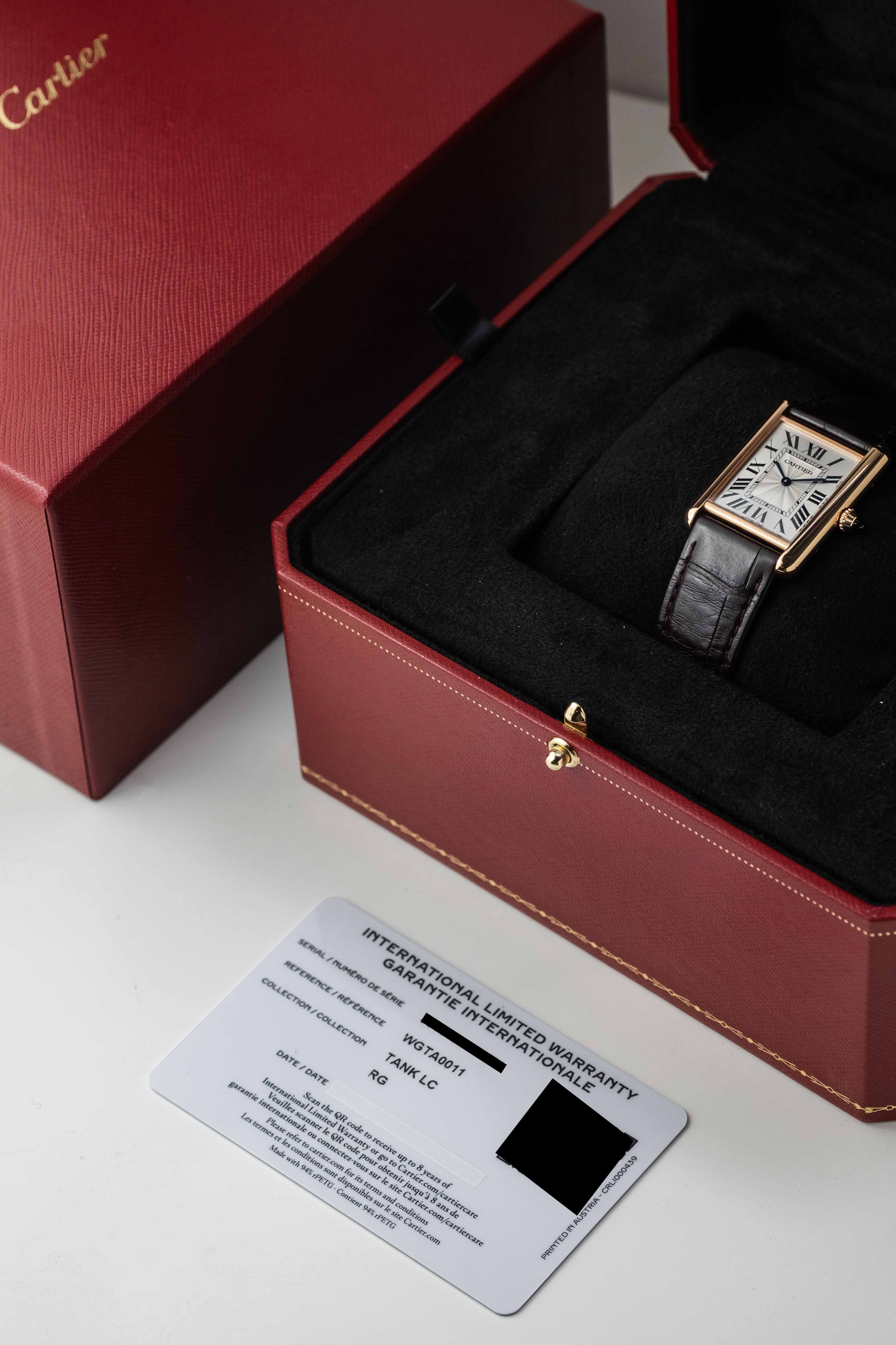 Cartier Tank Louis LM, Rose Gold Ref. WGTA0011 2025 w/ Box & Papers