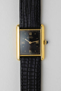 Cartier Tank Must De Cartier Ref. 590005 ‘Black Roman' Dial 1990’s