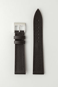 Chocolate Brown Grained Calf Leather Watch Strap