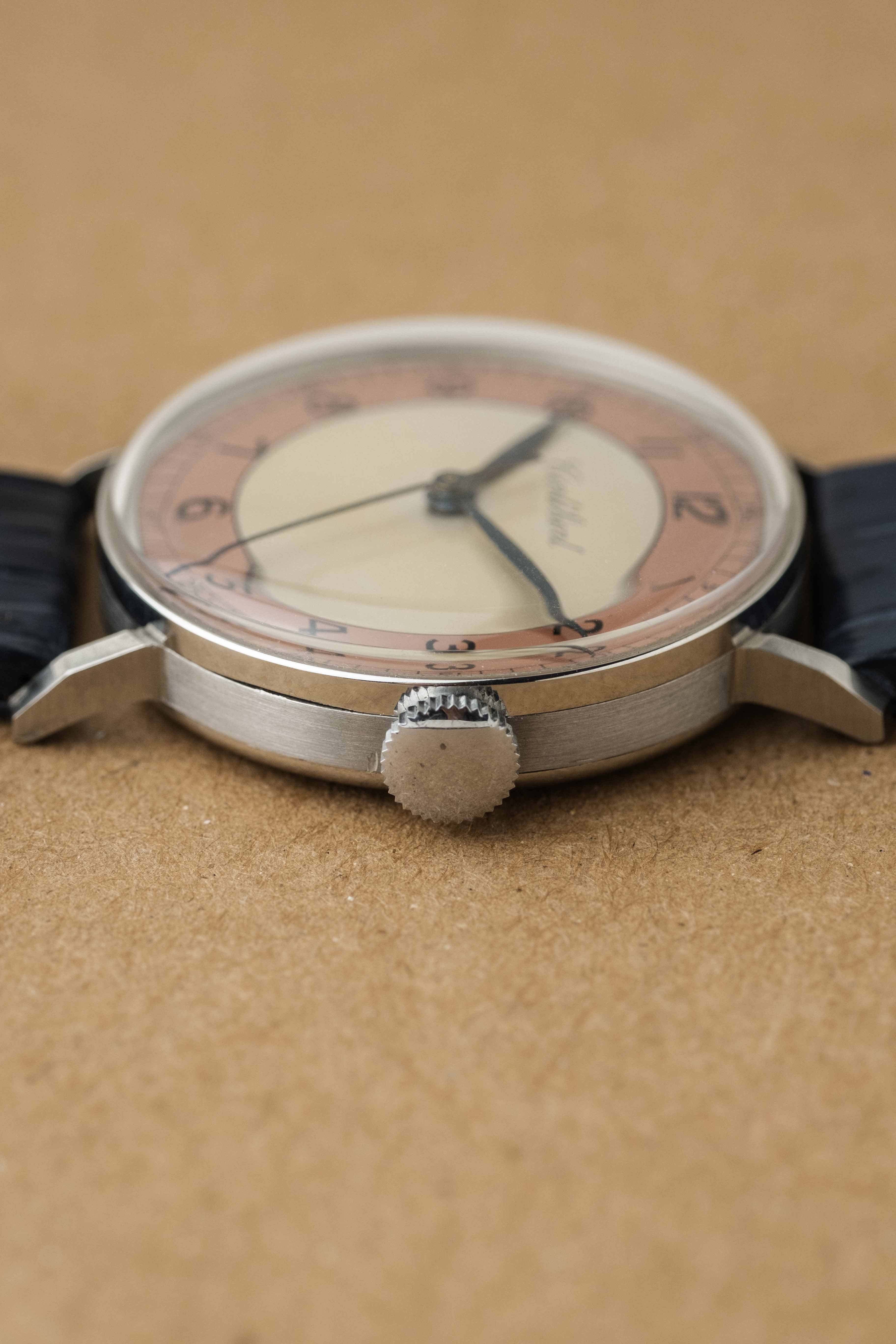 Cortébert Art Deco Dress Watch 'Sector' Dial 1940s