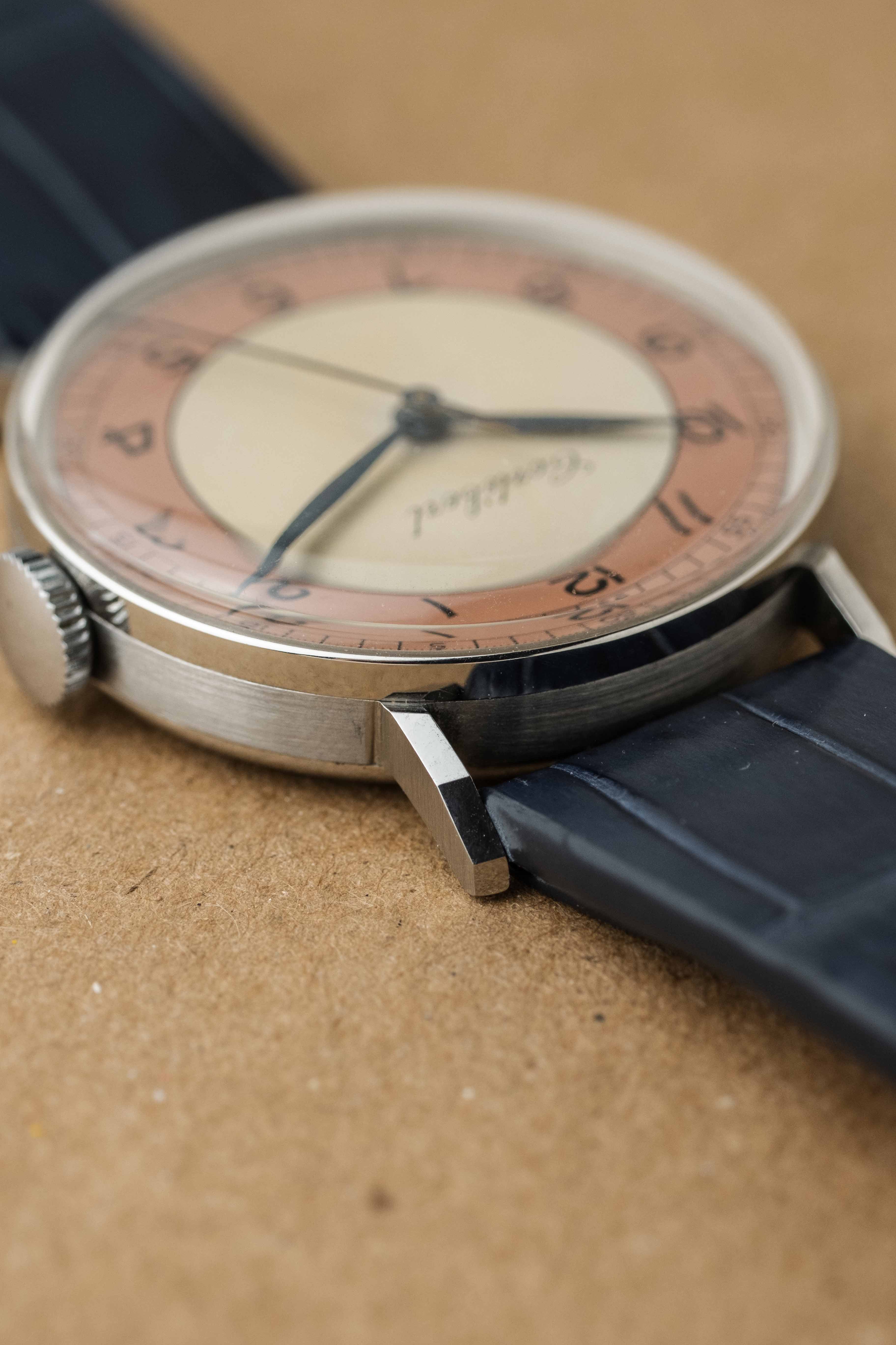 Cortébert Art Deco Dress Watch 'Sector' Dial 1940s