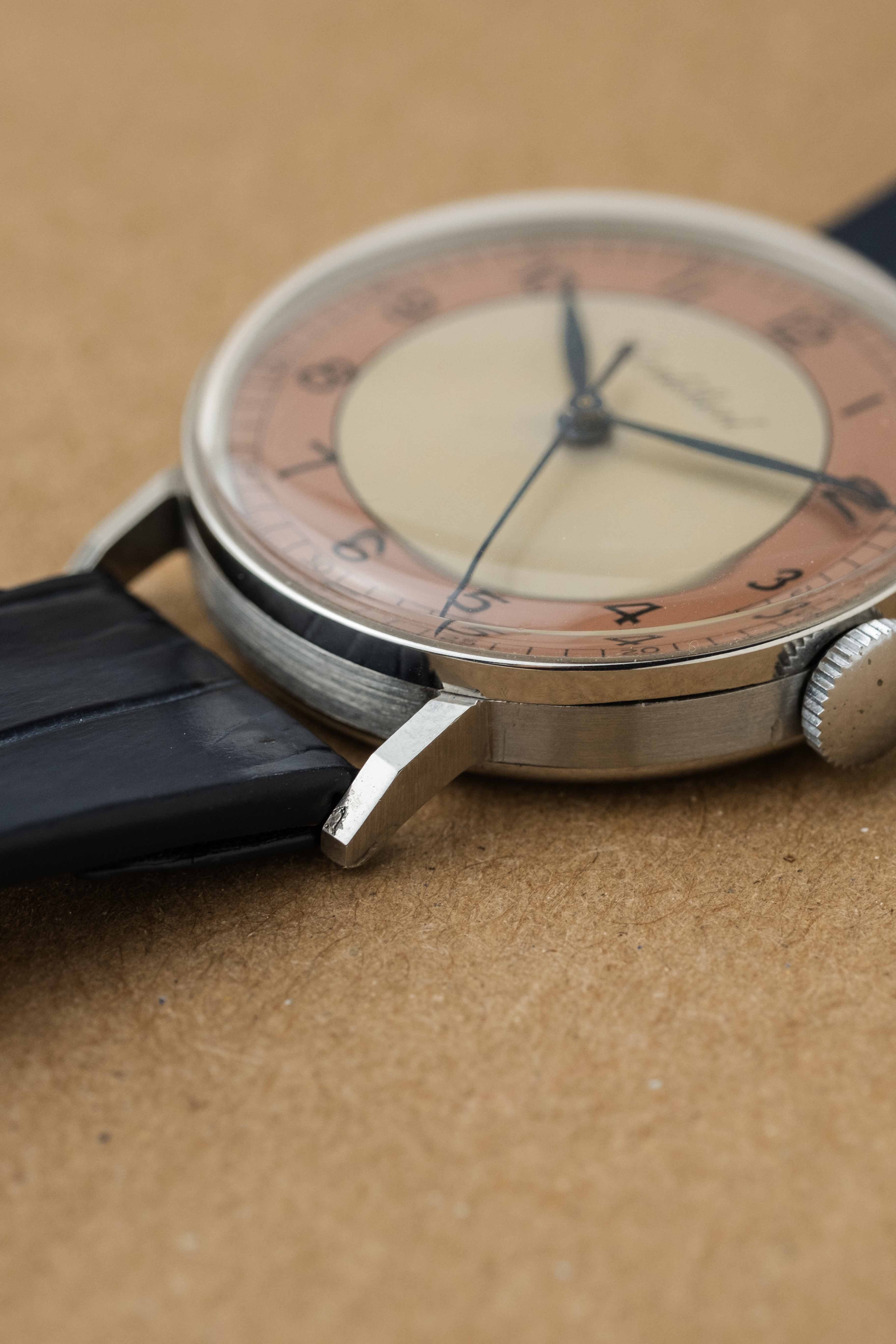 Cortébert Art Deco Dress Watch 'Sector' Dial 1940s