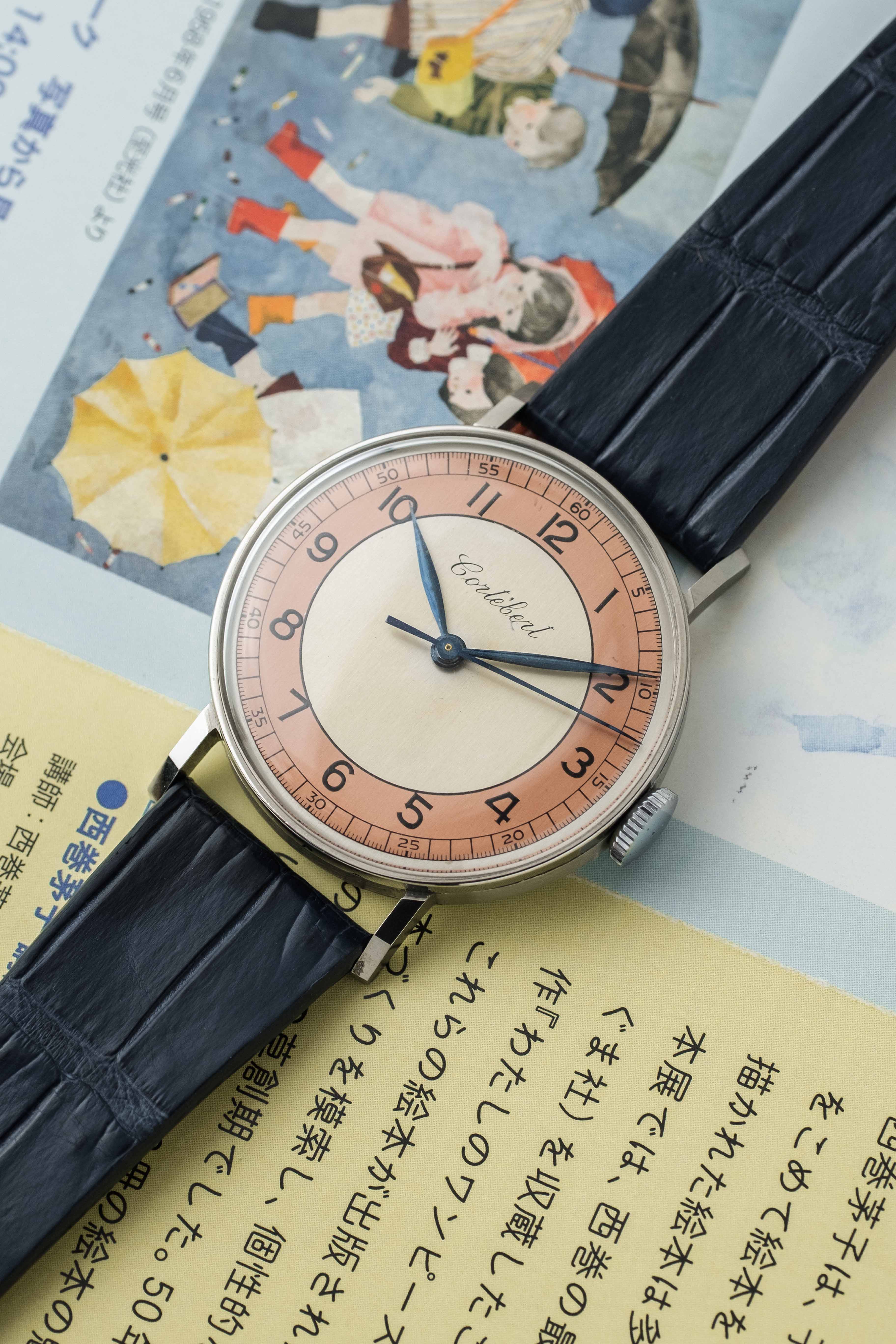 Cortébert Art Deco Dress Watch 'Sector' Dial 1940s