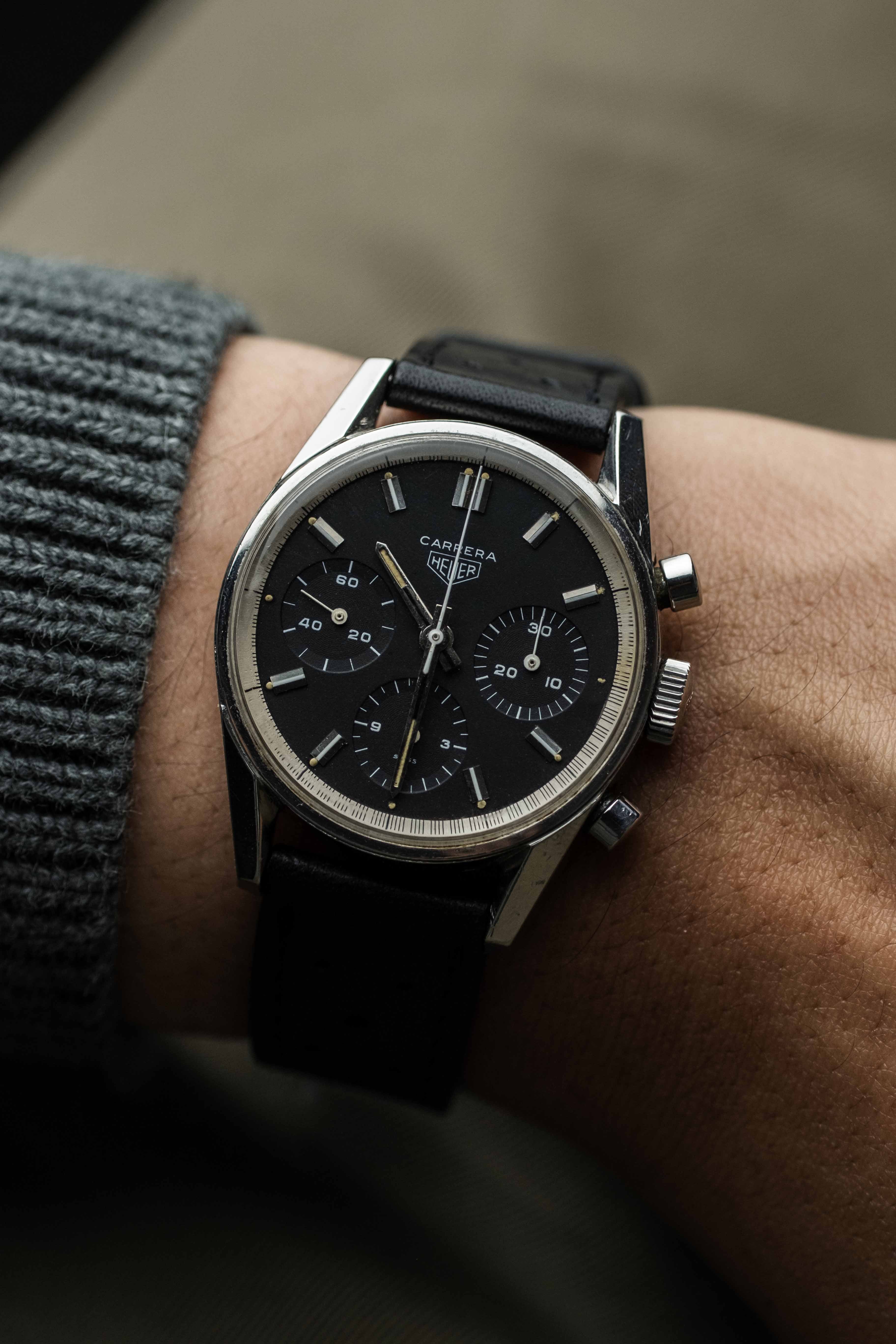 Heuer Carrera, 2nd Execution Ref. 2447N 'Black' Dial 1960s