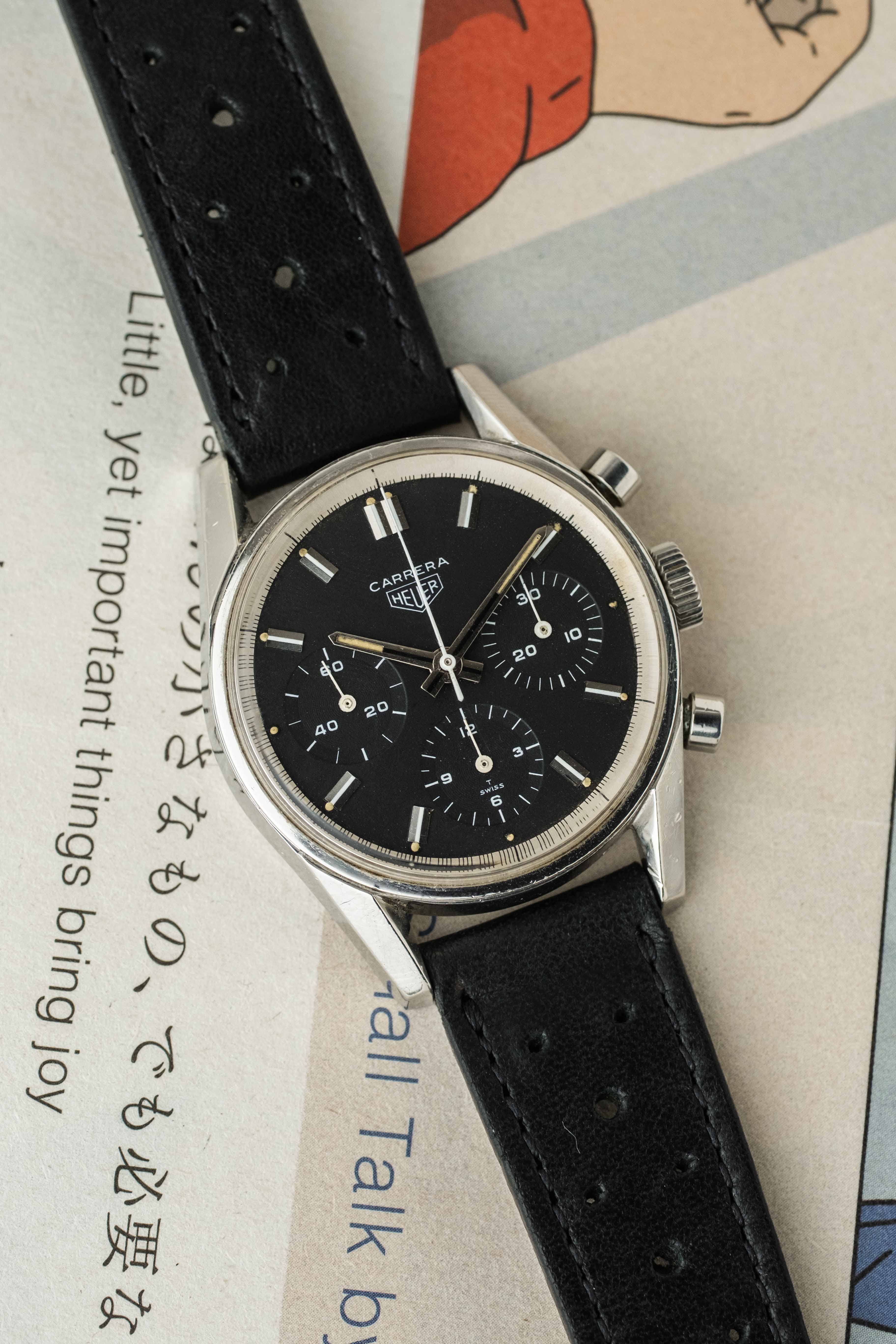 Heuer Carrera, 2nd Execution Ref. 2447N 'Black' Dial 1960s