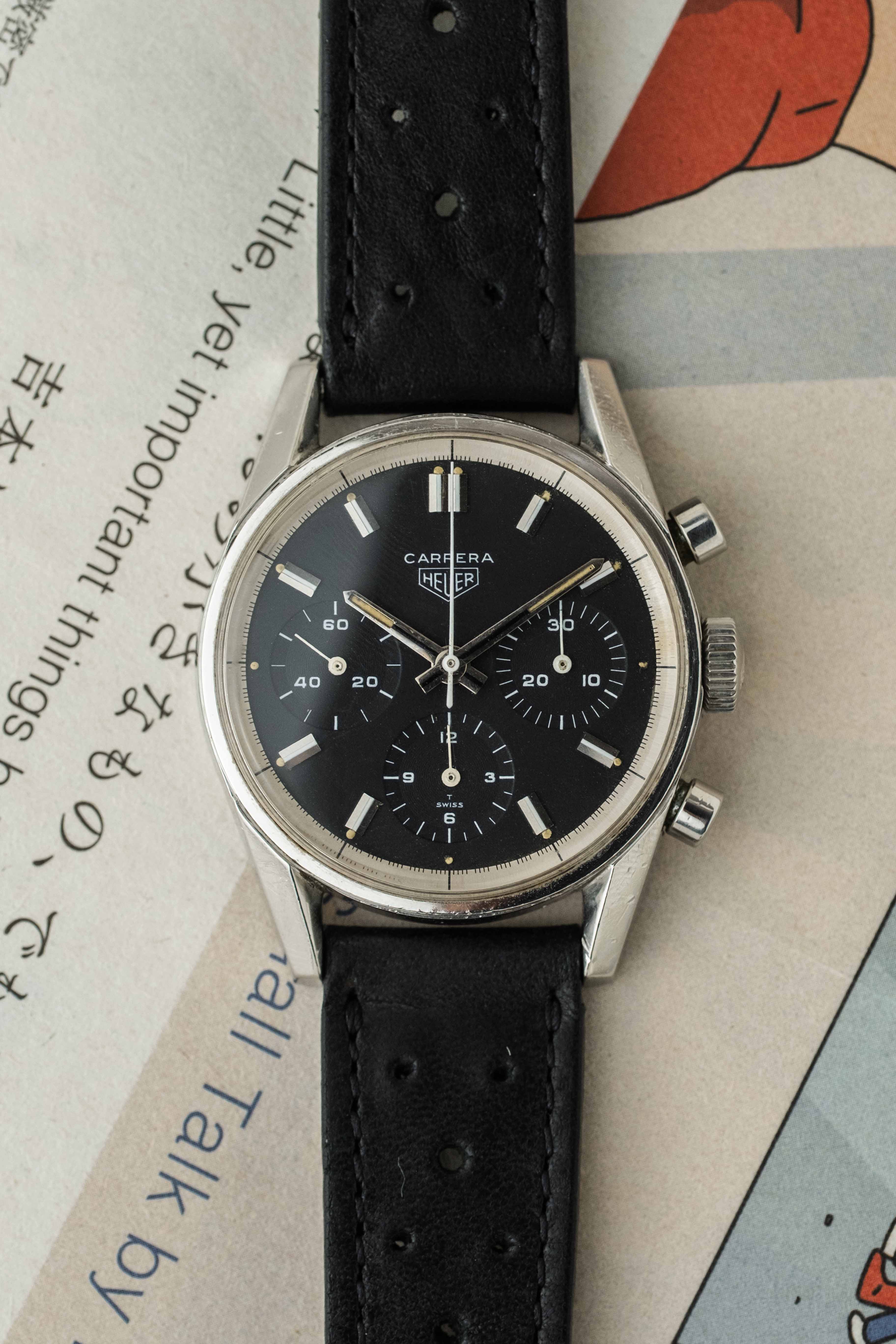 Heuer Carrera, 2nd Execution Ref. 2447N 'Black' Dial 1960s