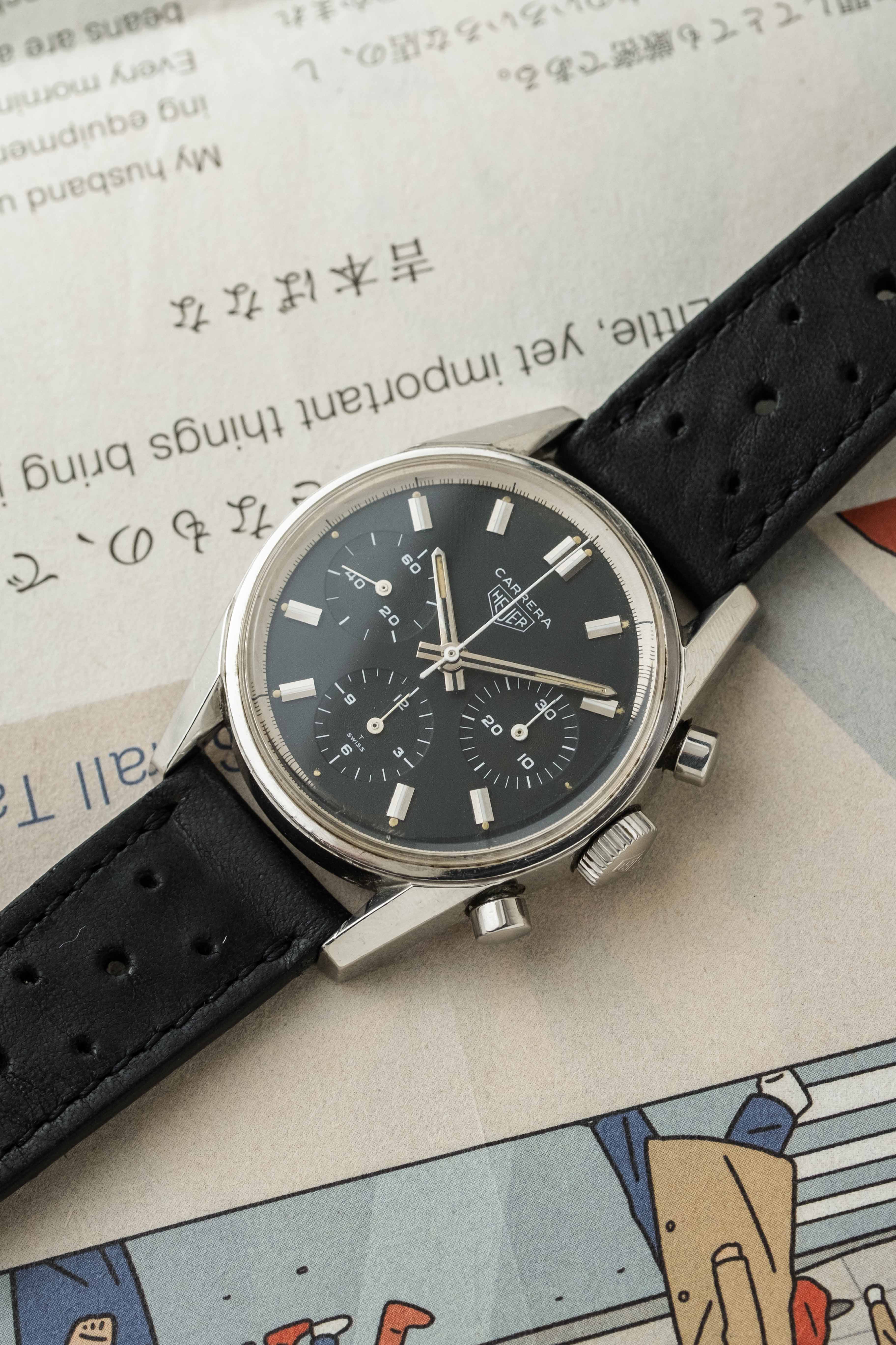 Heuer Carrera, 2nd Execution Ref. 2447N 'Black' Dial 1960s