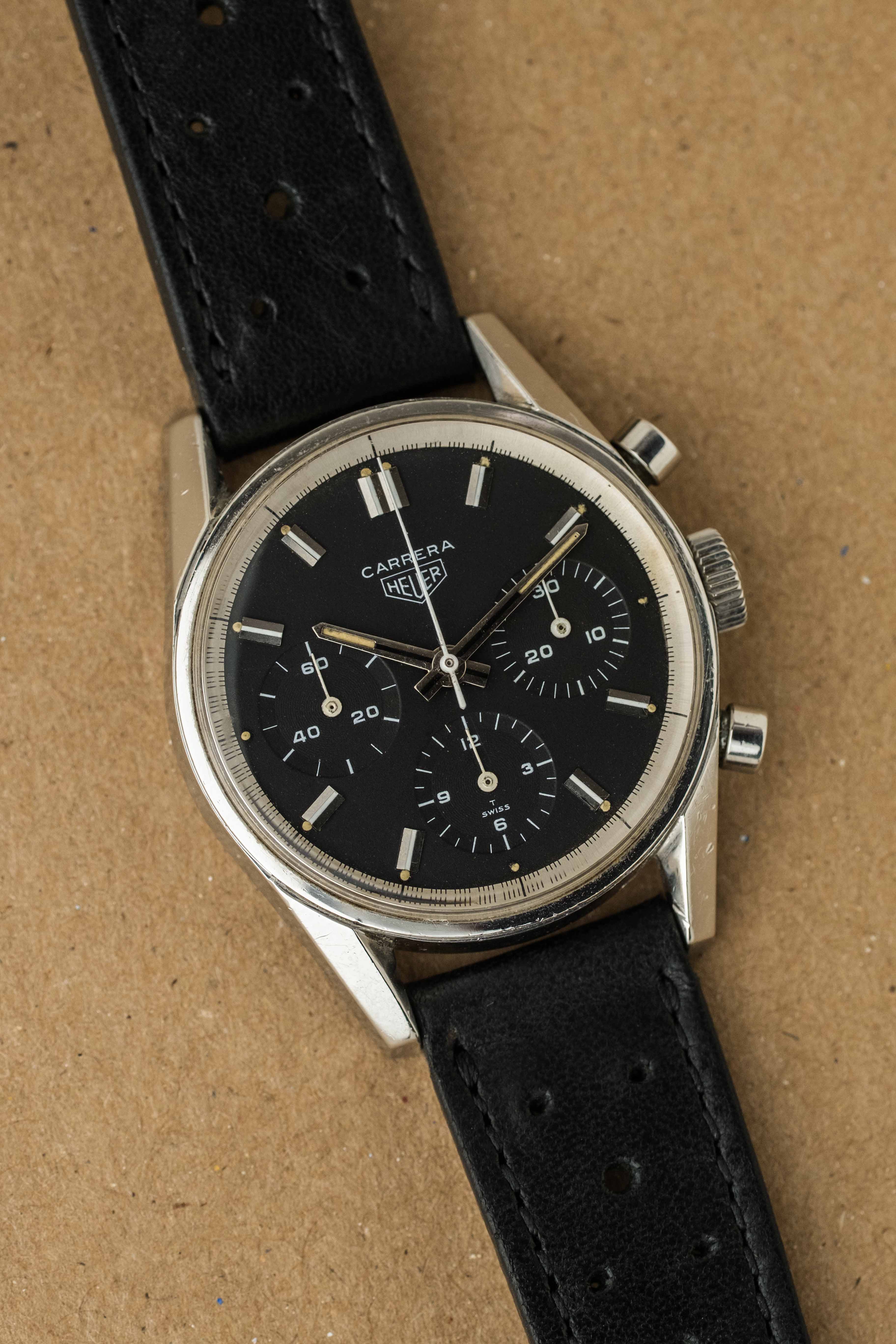 Heuer Carrera, 2nd Execution Ref. 2447N 'Black' Dial 1960s