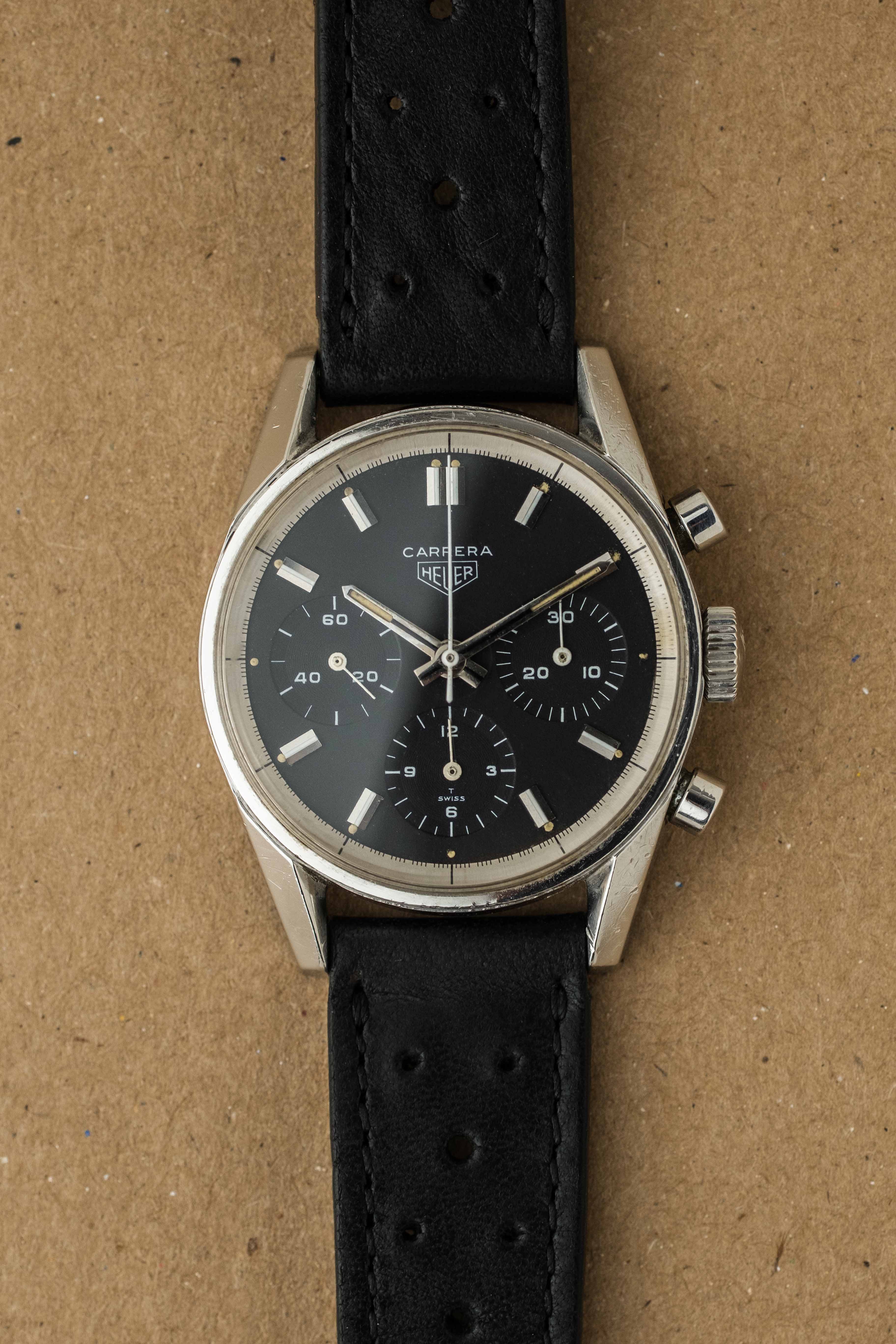 Heuer Carrera, 2nd Execution Ref. 2447N 'Black' Dial 1960s