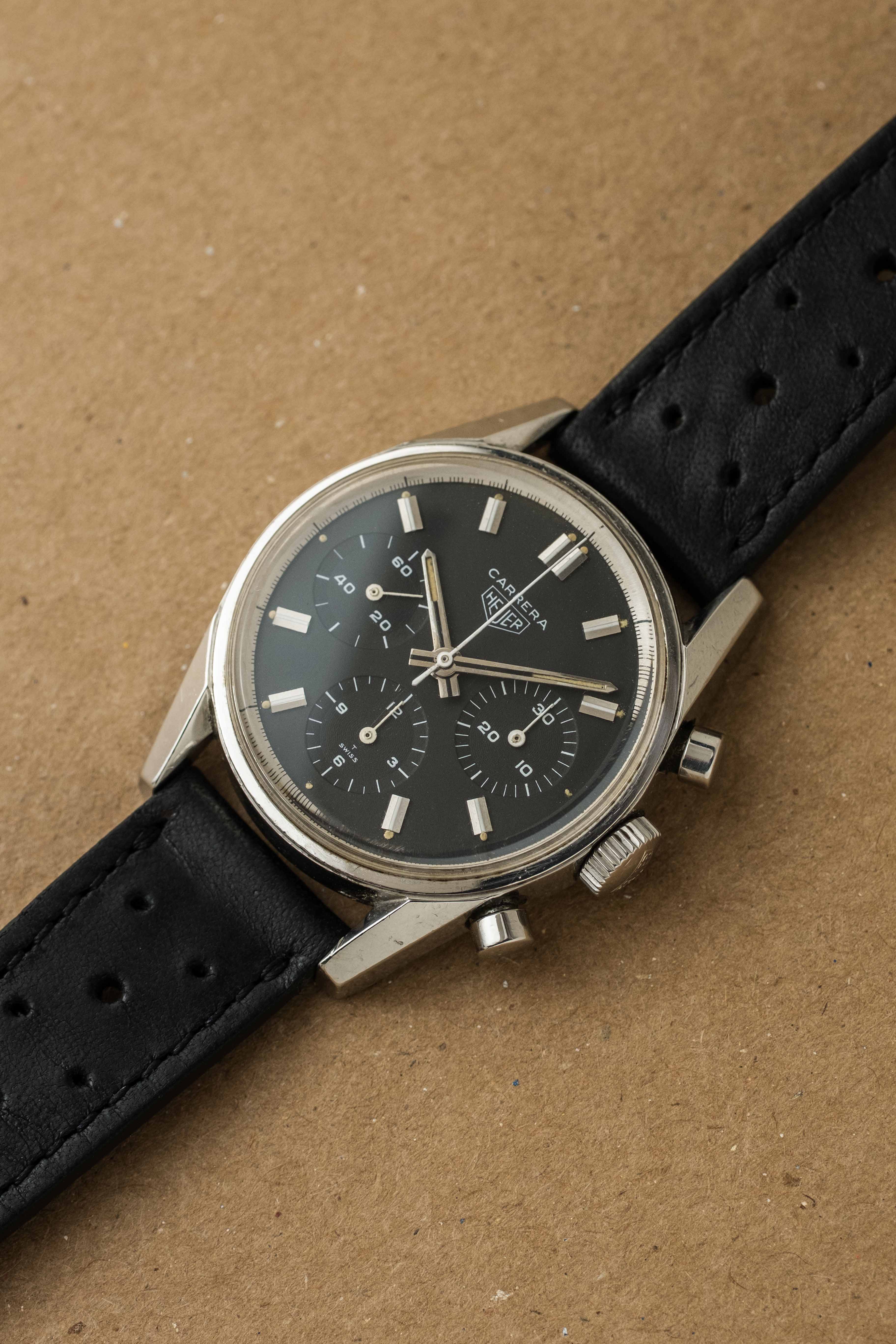 Heuer Carrera, 2nd Execution Ref. 2447N 'Black' Dial 1960s