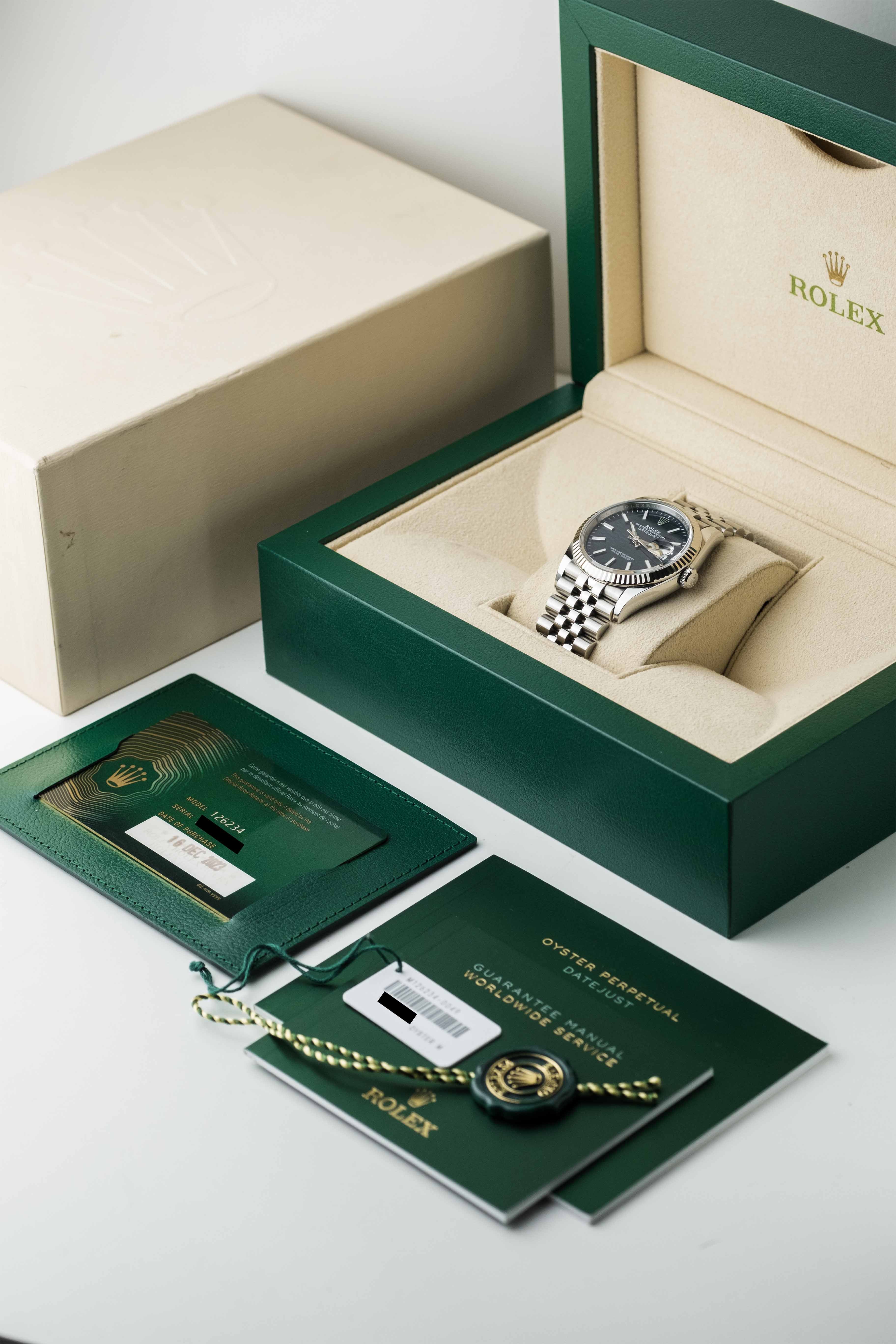 Rolex Datejust Ref. 126234 'Blue Motif' Dial 2023 w/ Box & Papers