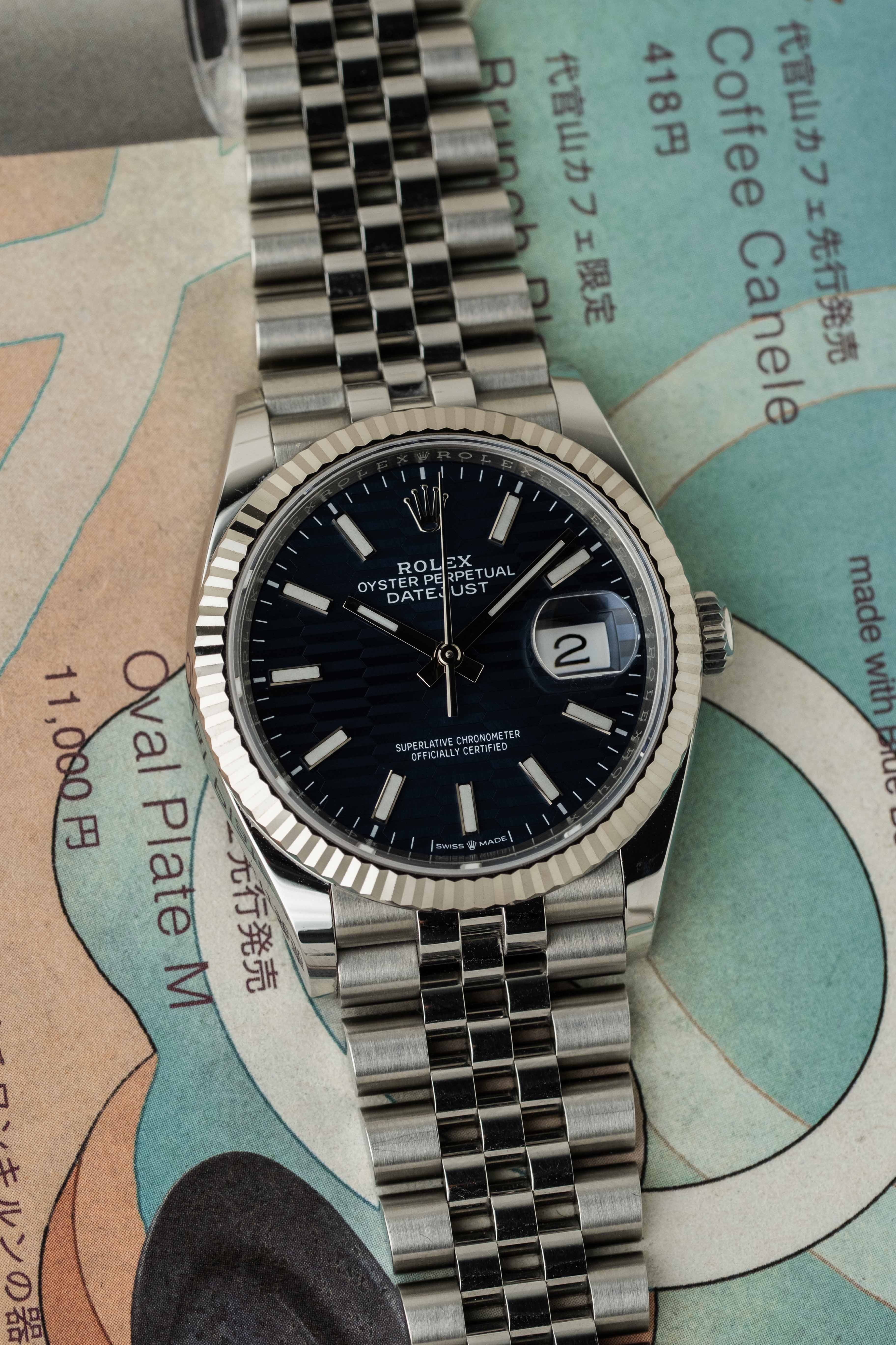 Rolex Datejust Ref. 126234 'Blue Motif' Dial 2023 w/ Box & Papers