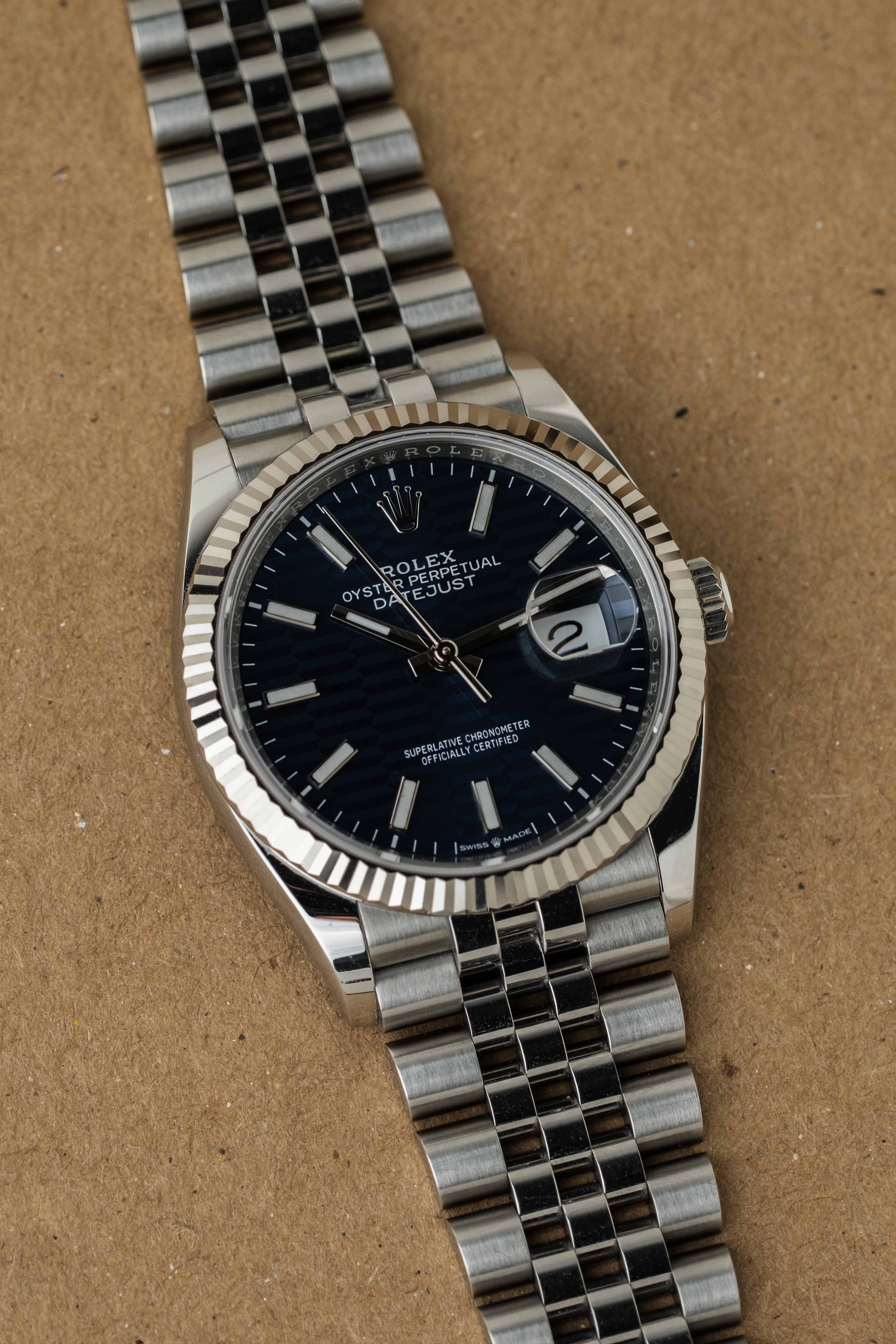Rolex Datejust Ref. 126234 'Blue Motif' Dial 2023 w/ Box & Papers