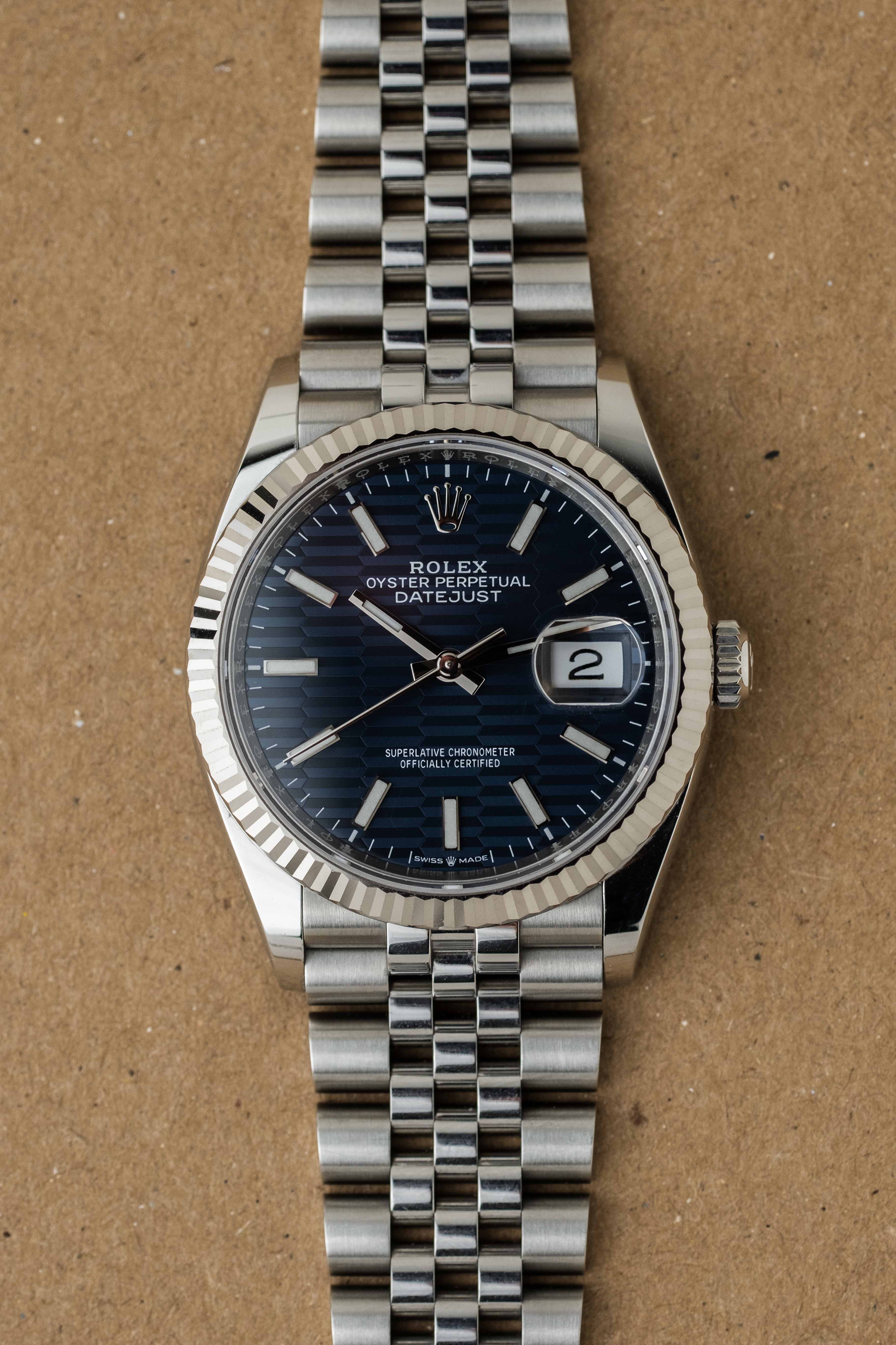 Rolex Datejust Ref. 126234 'Blue Motif' Dial 2023 w/ Box & Papers