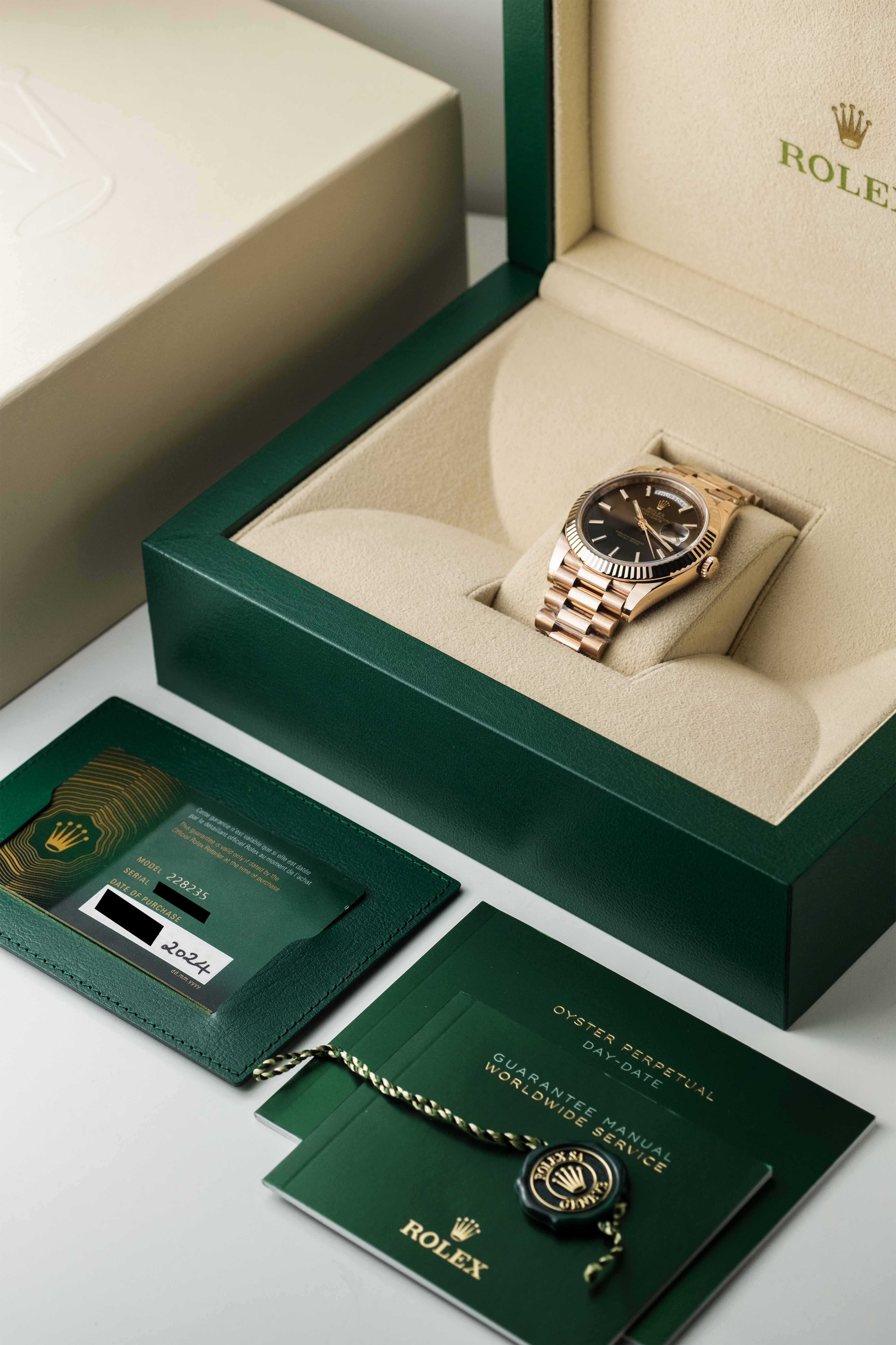 Rolex Day-Date 40 Ref. 228235 'Chocolate Brown' Dial 2024 w/ Box & Papers