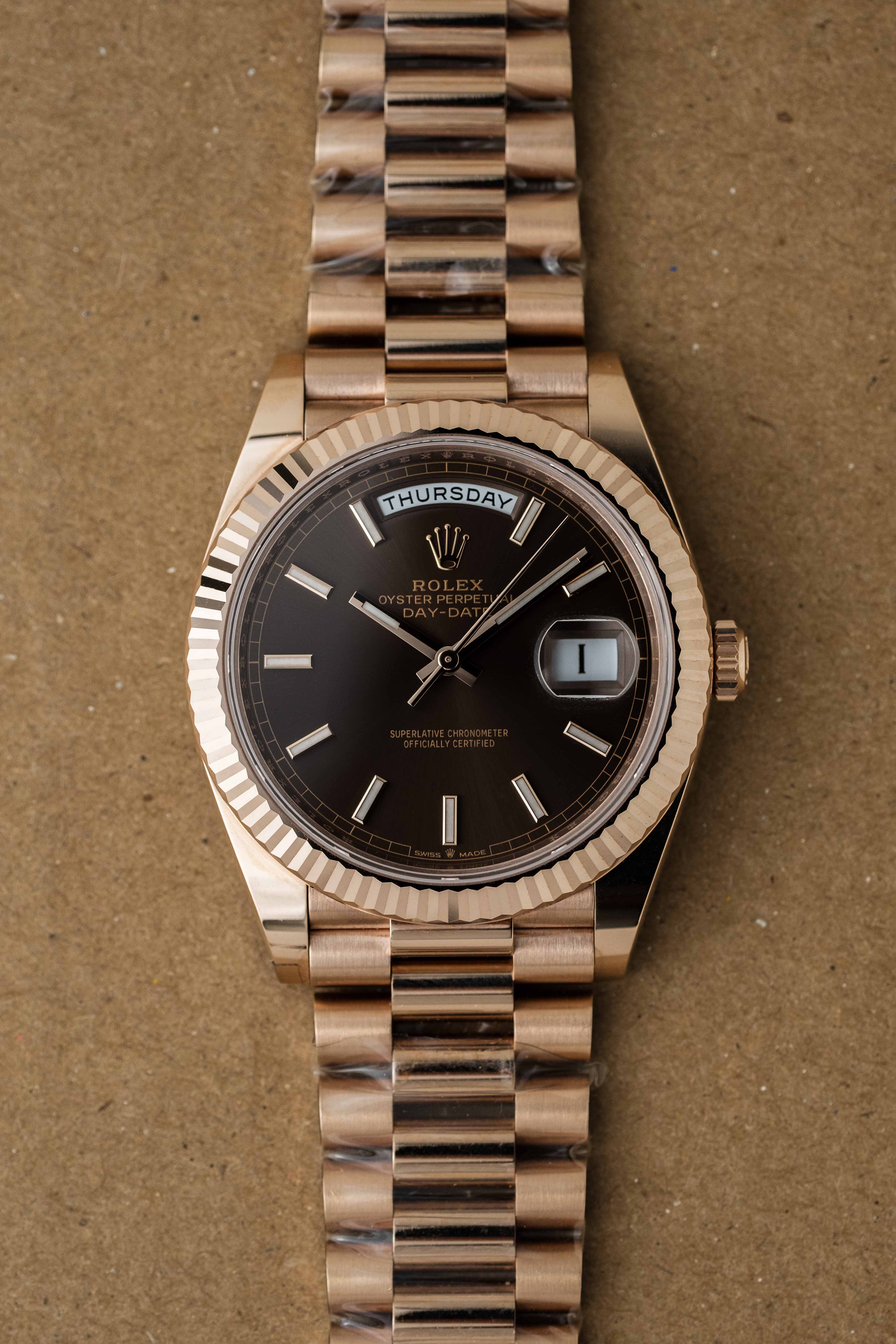 Rolex Day-Date 40 Ref. 228235 'Chocolate Brown' Dial 2024 w/ Box & Papers