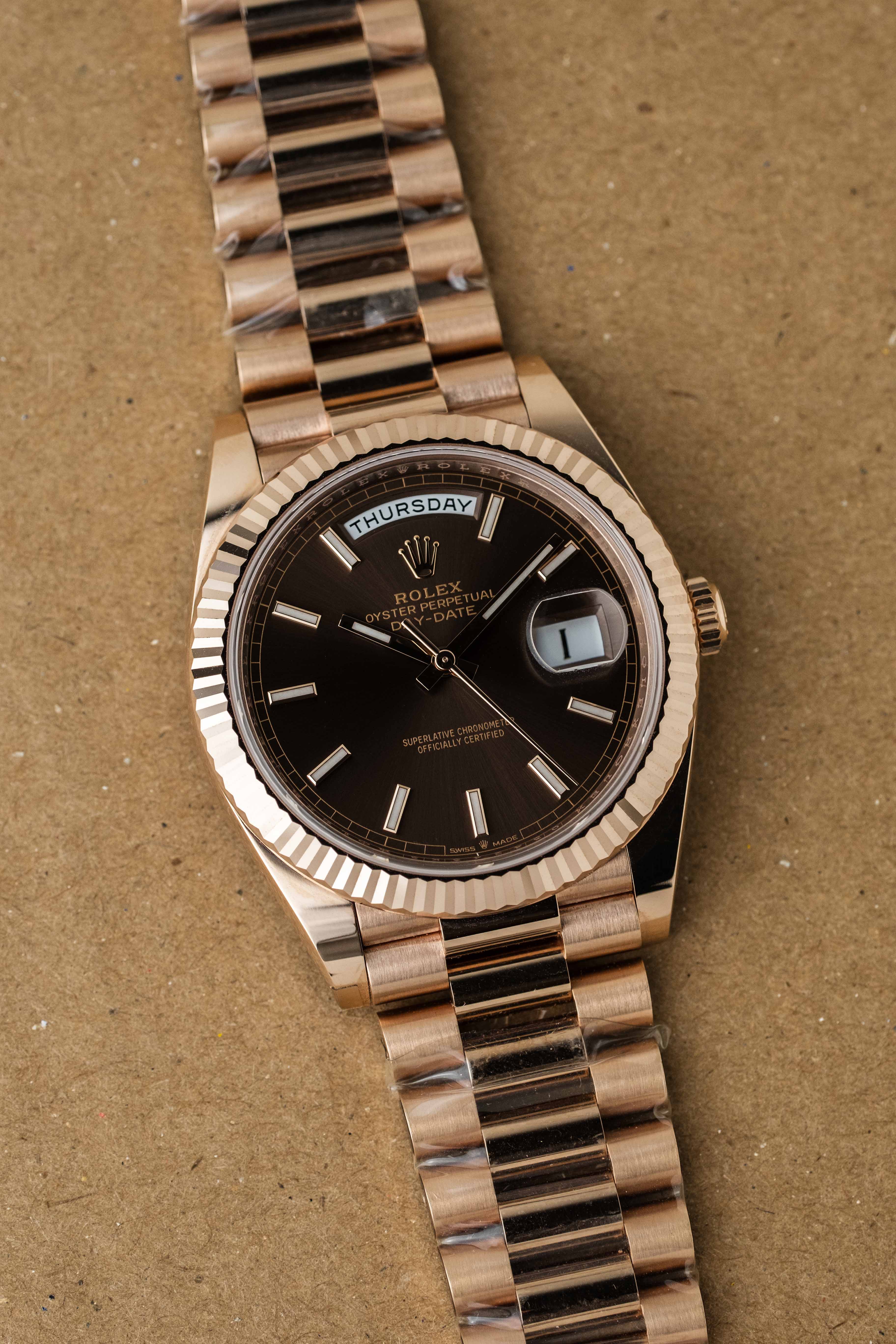 Rolex Day-Date 40 Ref. 228235 'Chocolate Brown' Dial 2024 w/ Box & Papers