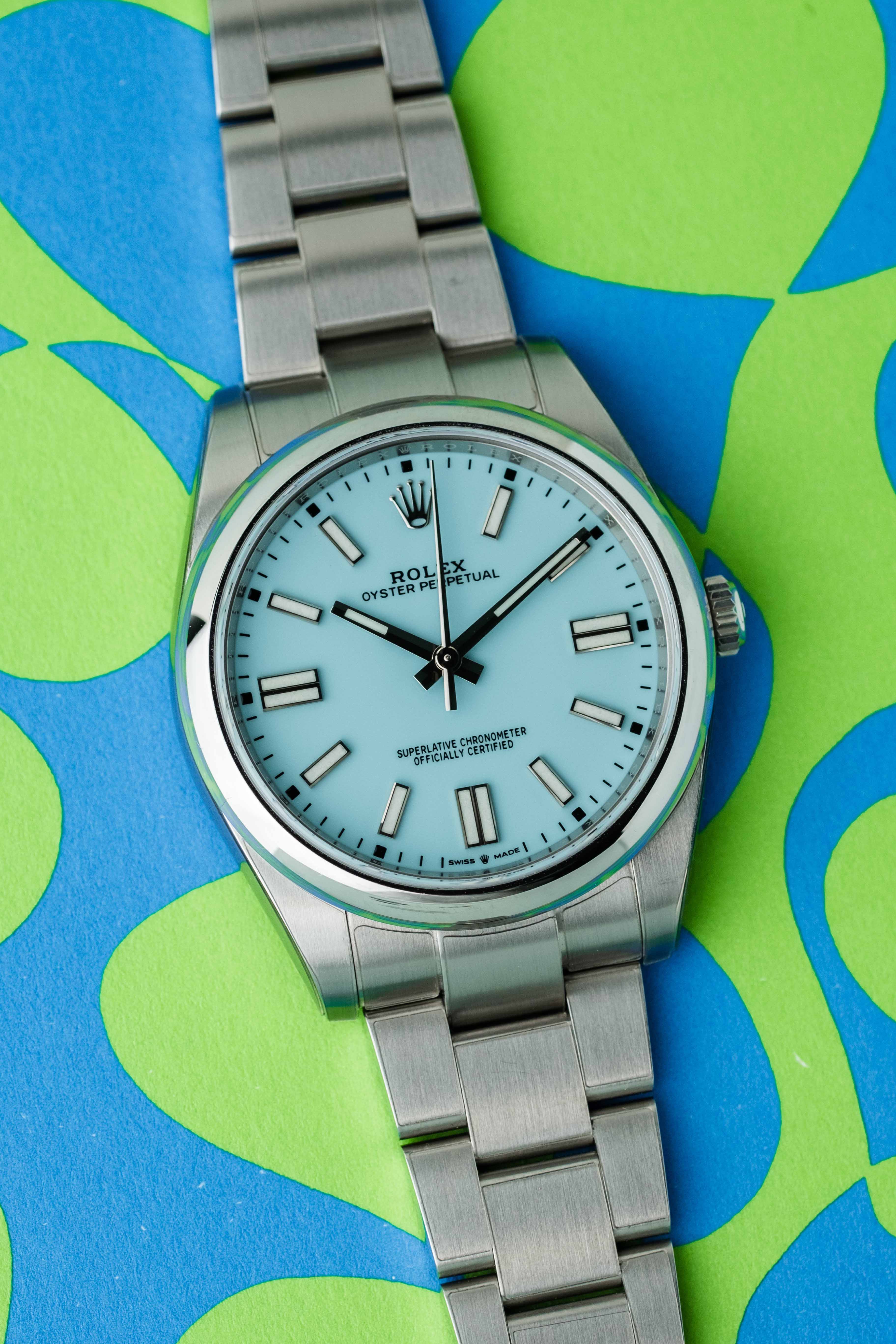 Rolex Oyster Perpetual 41 Ref. 124300 'Tiffany' Dial 2023 w/ Box & Papers