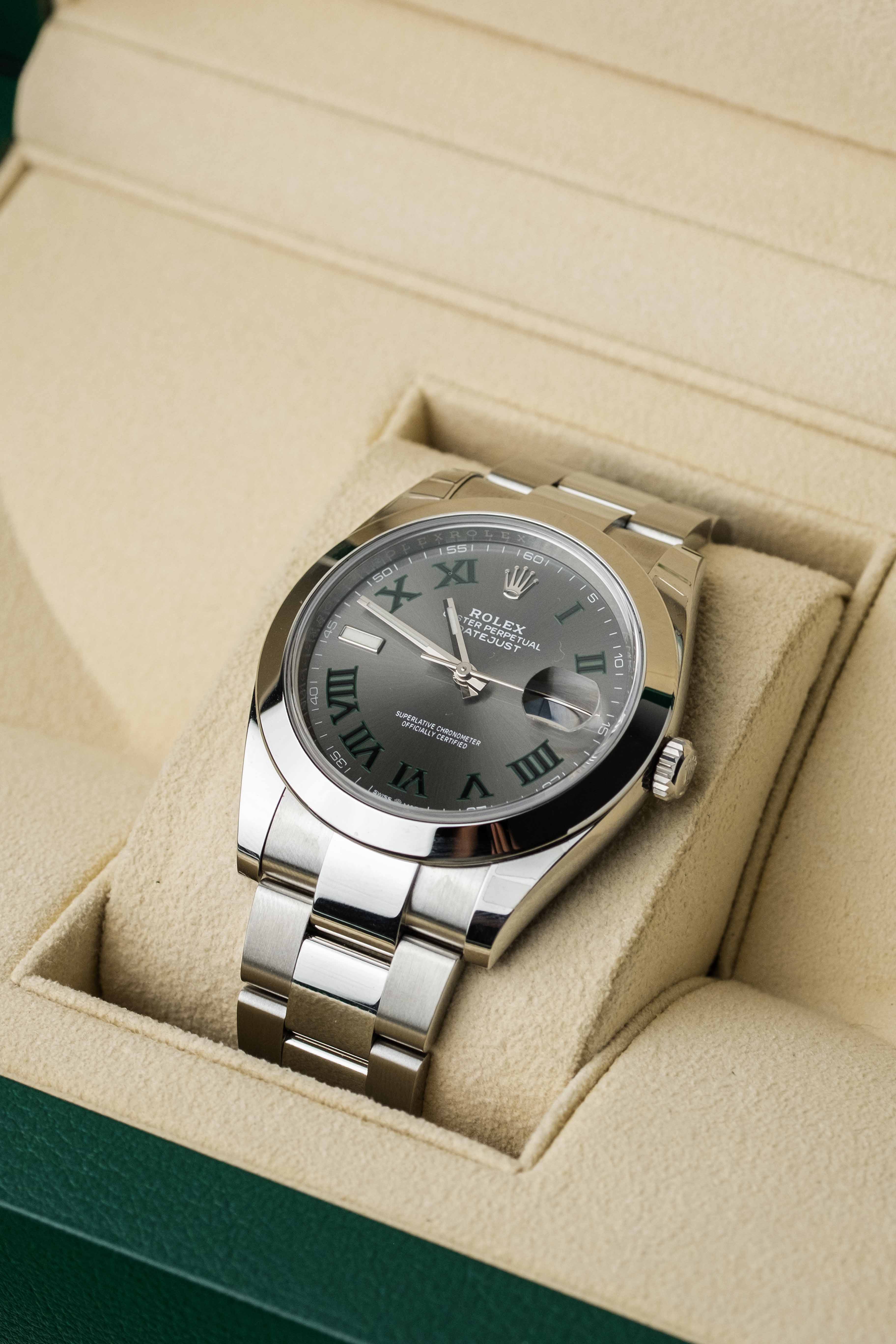 Rolex Datejust 41mm Ref. 126300 'Wimbledon' Dial 2021 w/ Box & Papers