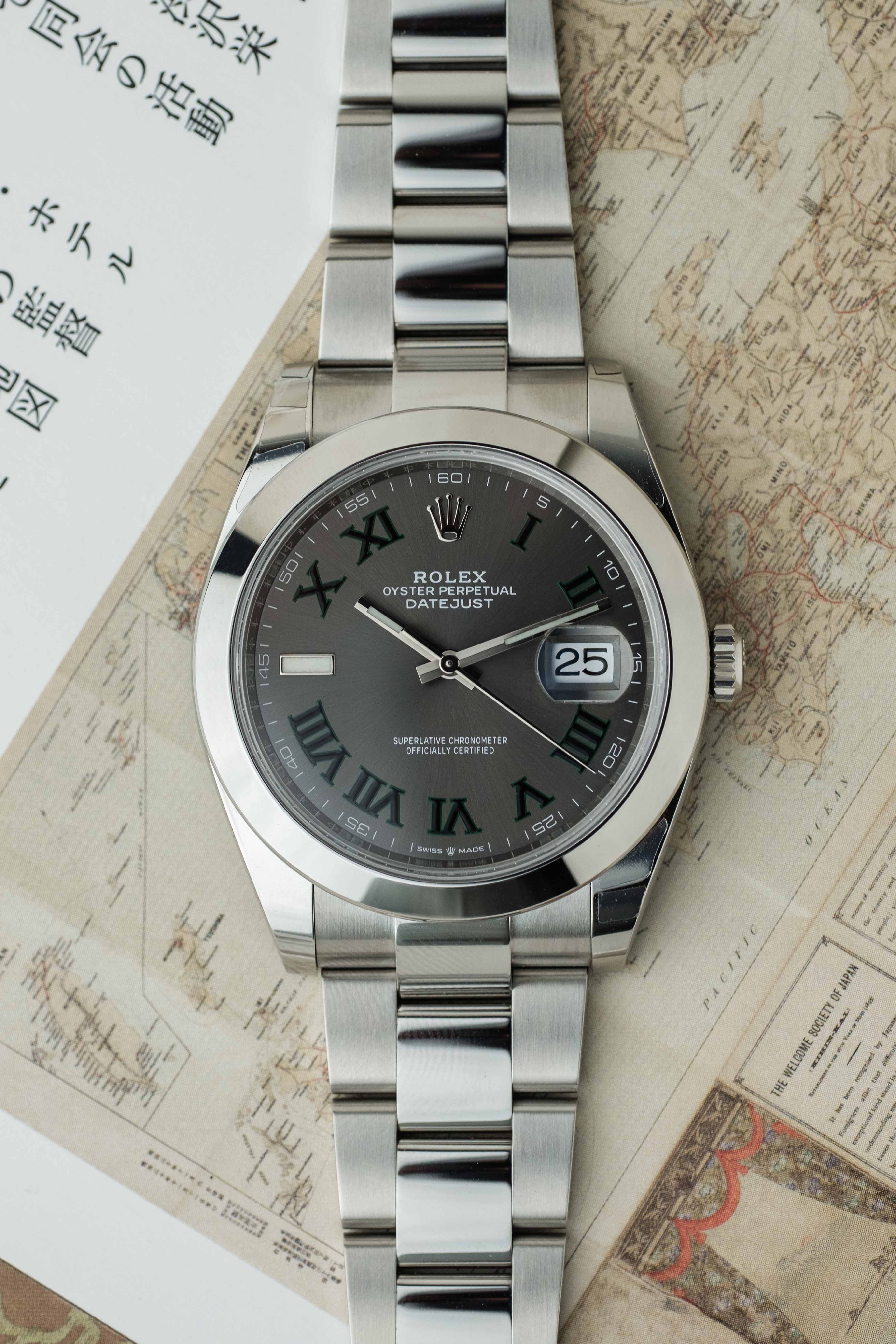 Rolex Datejust 41mm Ref. 126300 'Wimbledon' Dial 2021 w/ Box & Papers