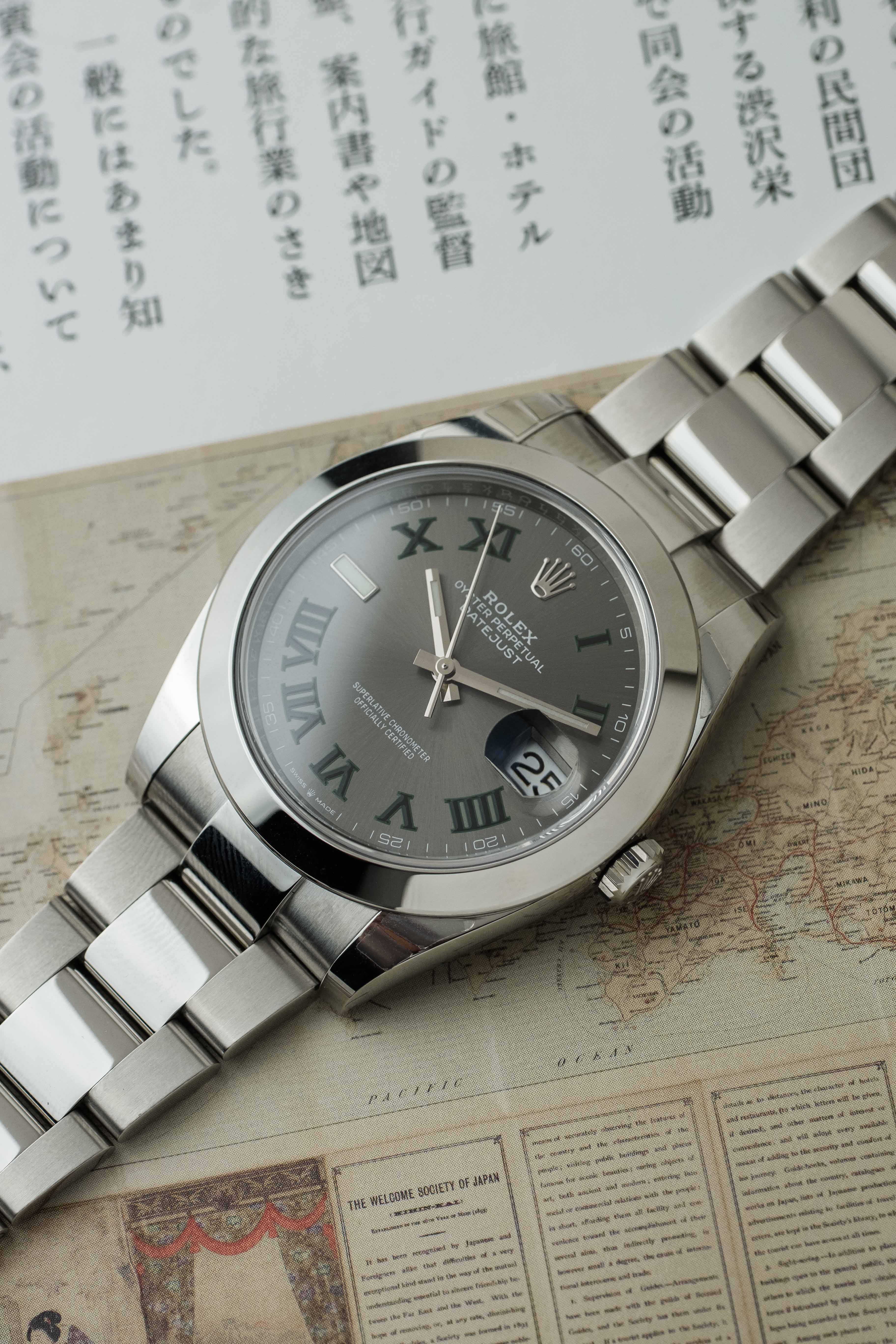 Rolex Datejust 41mm Ref. 126300 'Wimbledon' Dial 2021 w/ Box & Papers