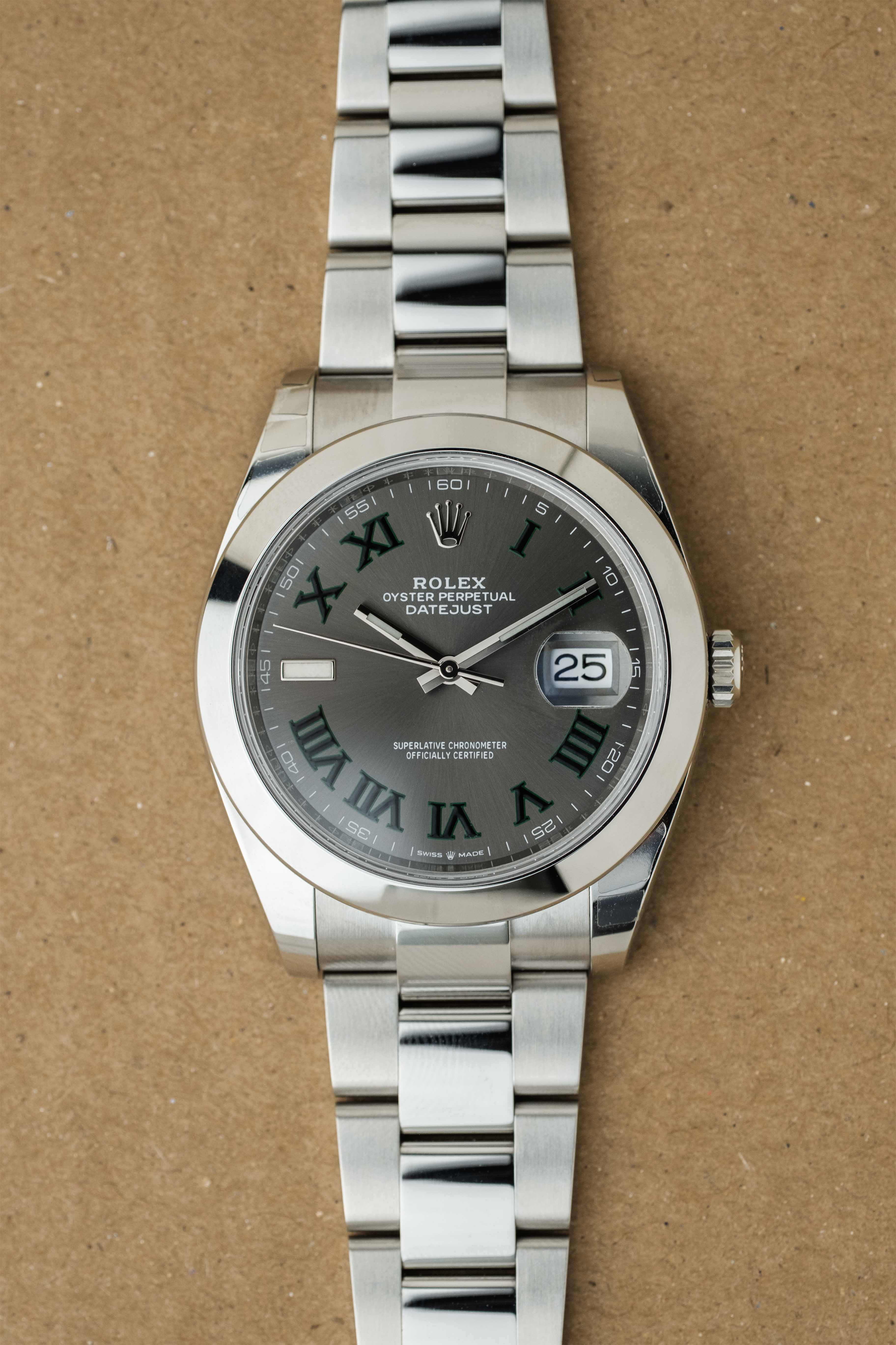 Rolex Datejust 41mm Ref. 126300 'Wimbledon' Dial 2021 w/ Box & Papers